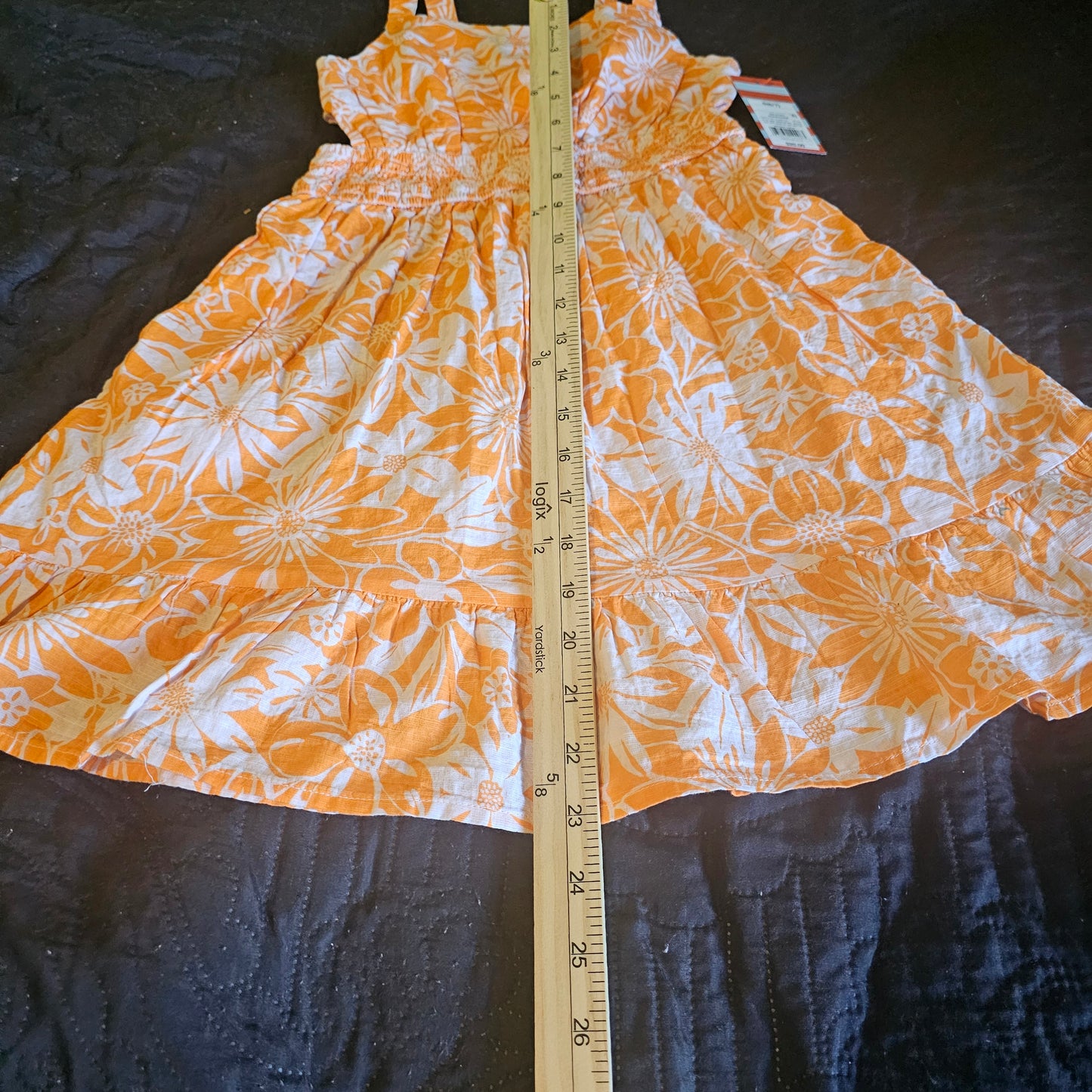 Toddler Girls' Orange Floral Tank Dress - Cat & Jack™ Orange