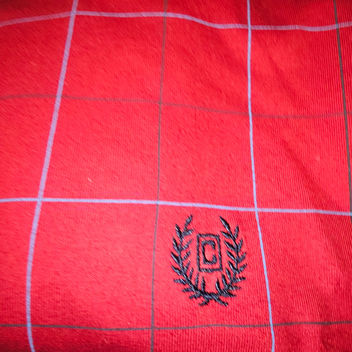 Chaps Crimson Grid Polo xxl NWOT