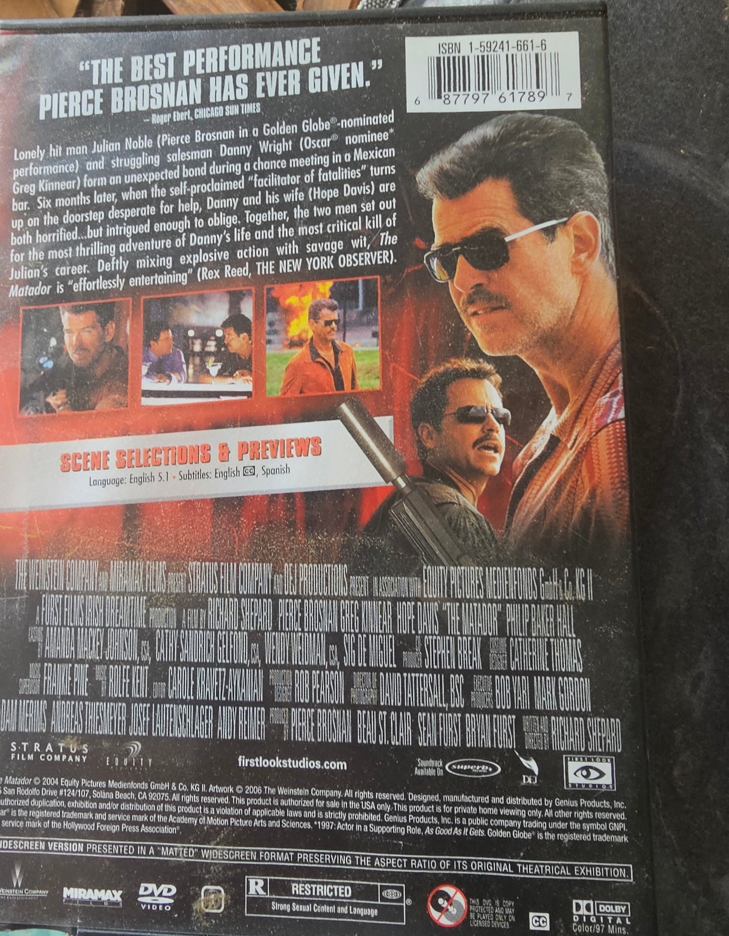 The Matador DVD 2005 Widescreen Pierce Brosnan Greg Kinnear Action Comedy Movie