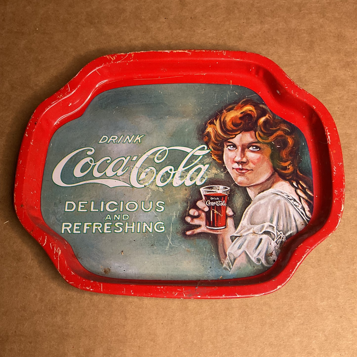 Vintage Small 7 1/2 x 6 Coca-Cola Tip Tray