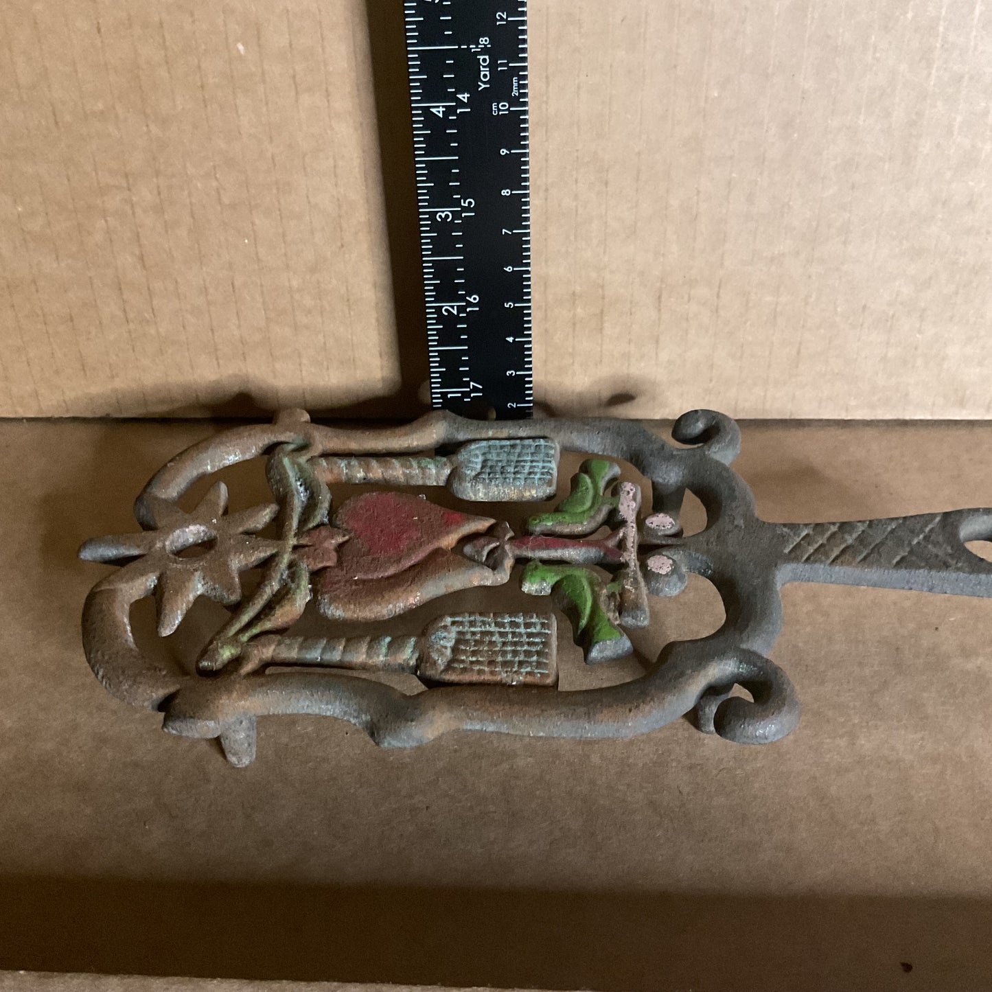 Vintage cast iron trivet