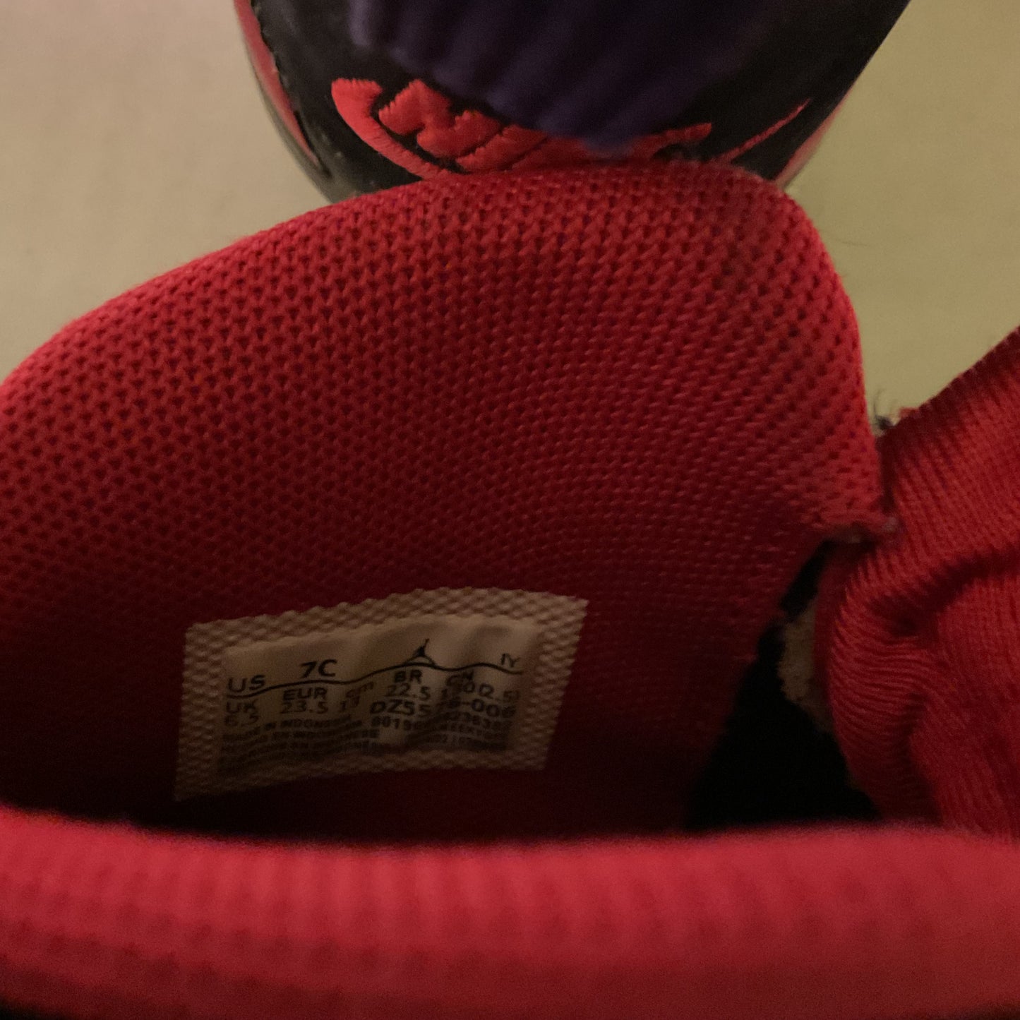 Nike Air Jordan 8 Retro Toddler Shoes Black/Red/Purple Size 7C