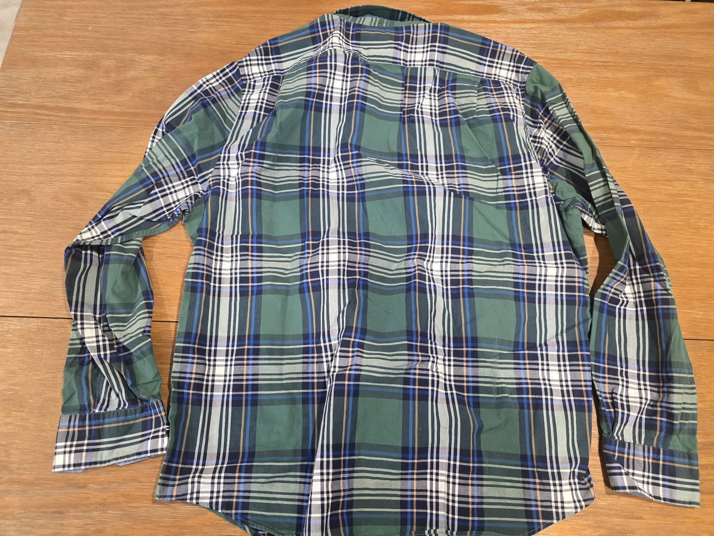 Nautica Men’s Plaid Button-Down Shirt – Green/Blue, Size XXL