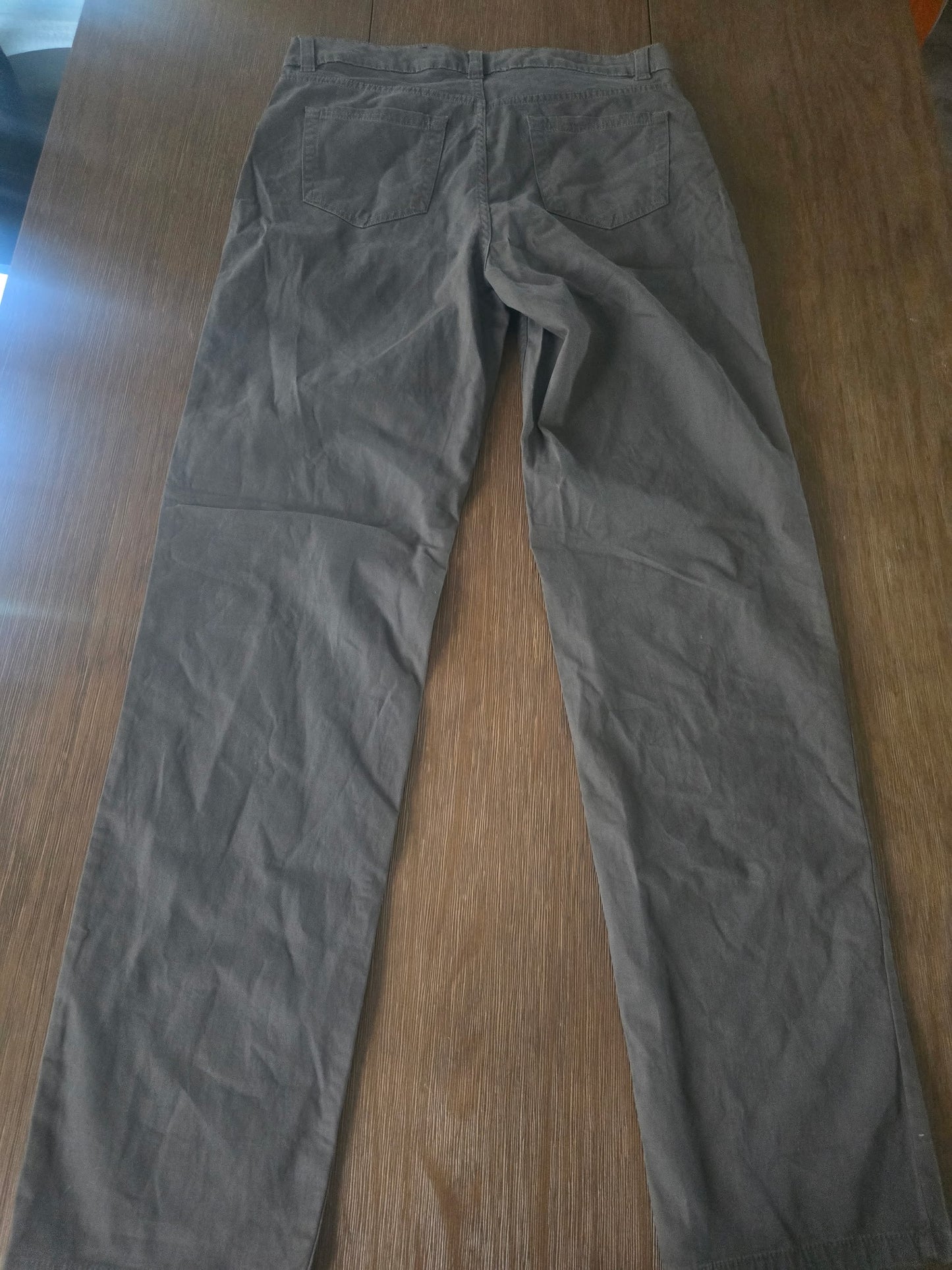 George Men’s Flat Front Chino Pants Khaki Brown 30x32 Stretch Cotton Blend