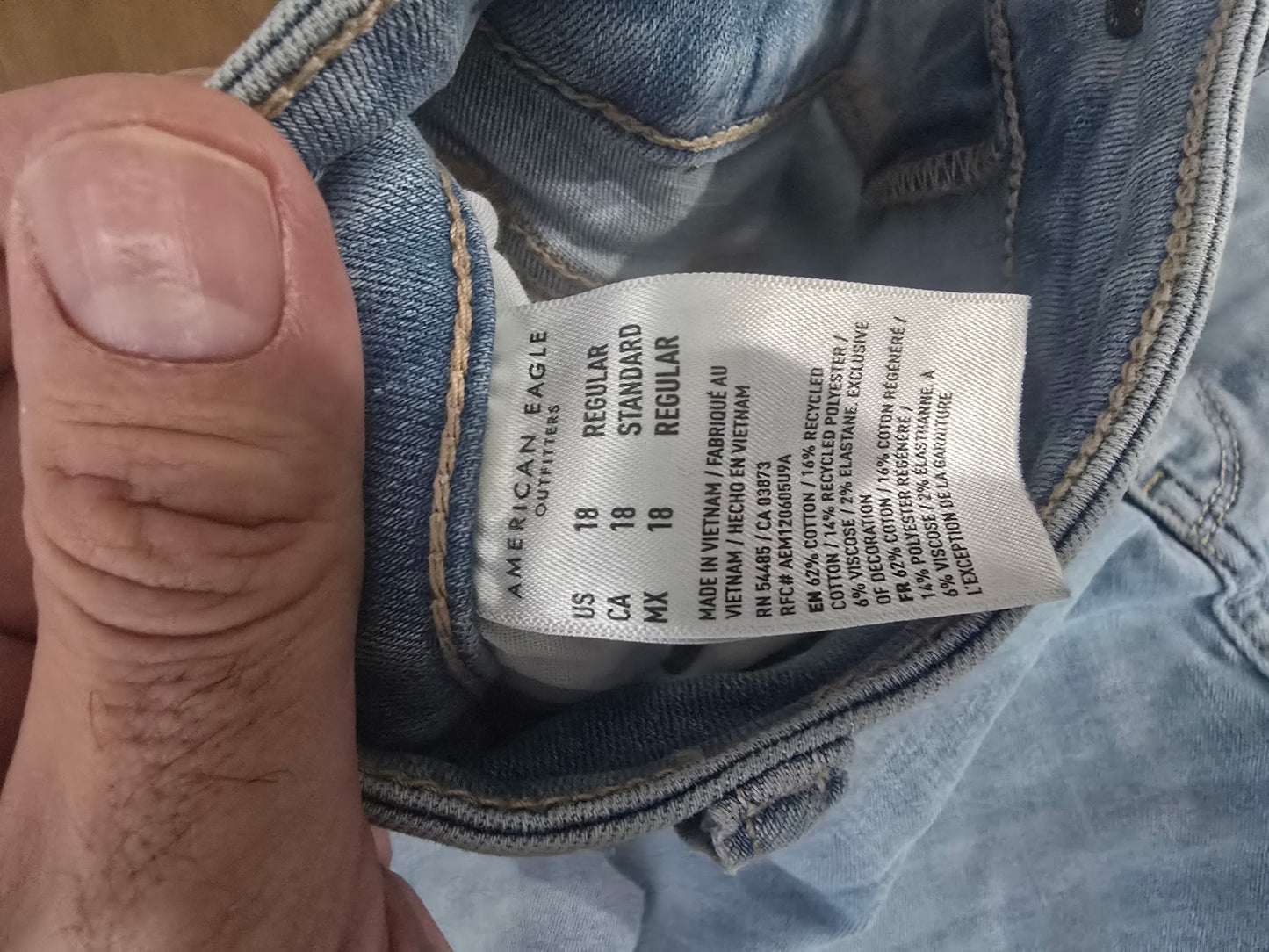 American Eagle Women’s Light Wash Jeans Size 18 Regular Ne(X)t Level Stretch