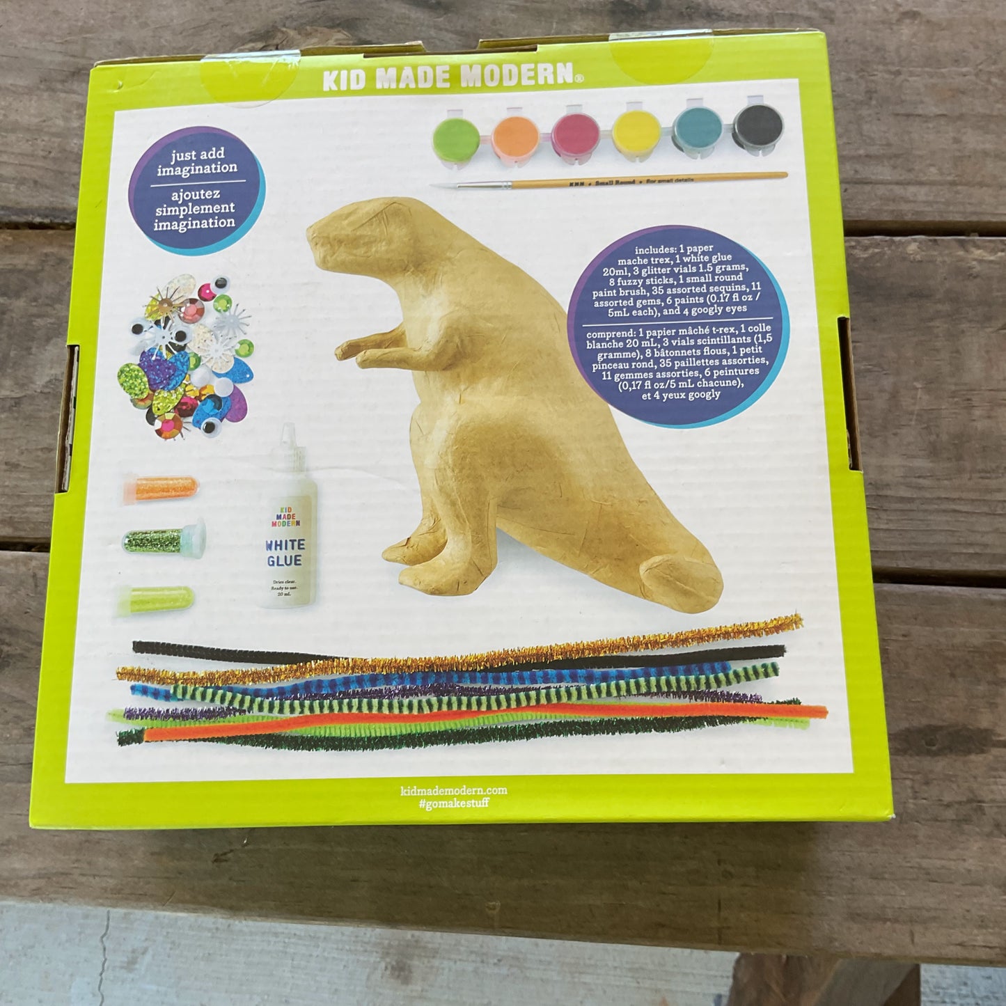 Kid Made Modern Paper Mache T-Rex Kit - DIY Dinosaur Craft Art Set - NEW