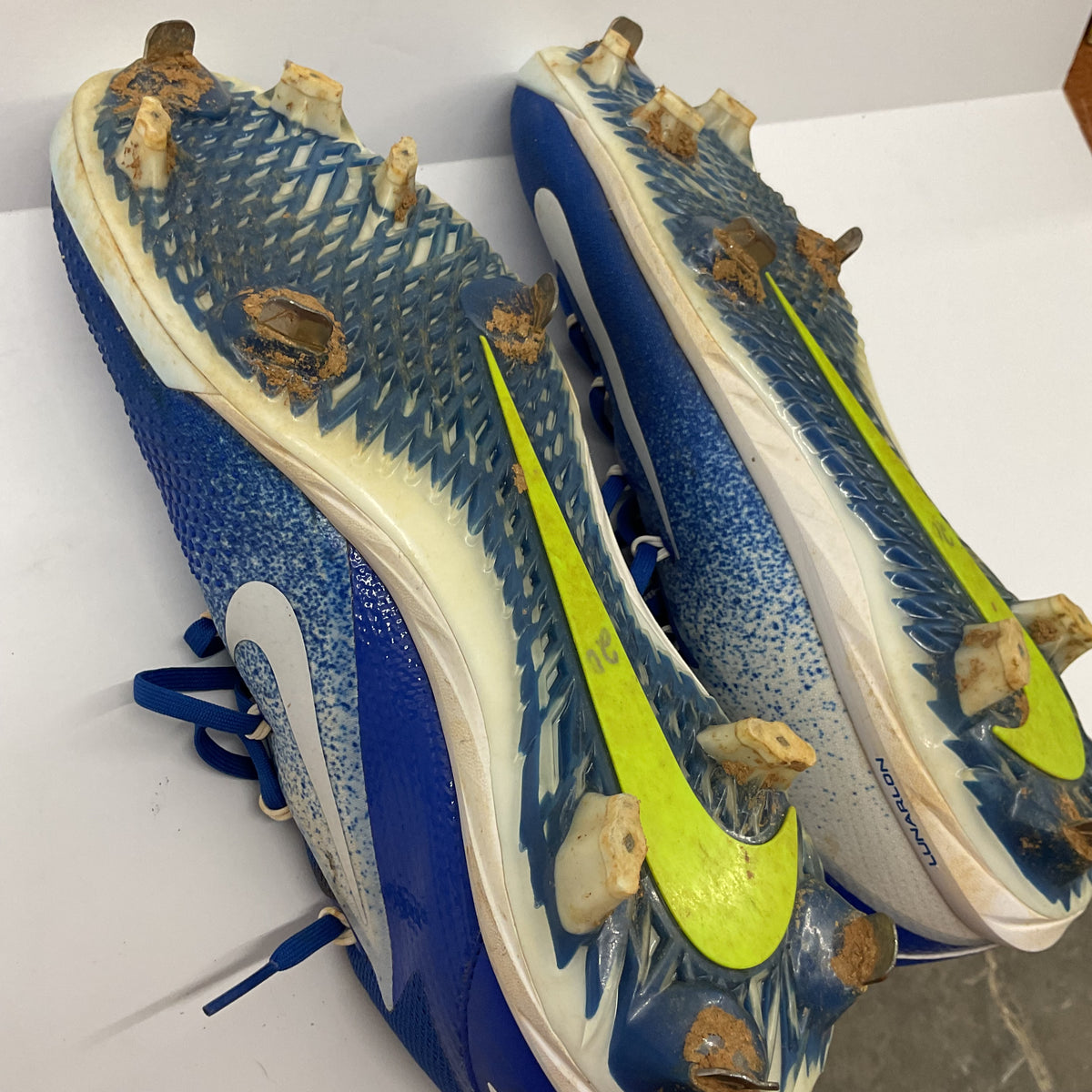 Nike Vapor Lunarlon Baseball Cleats Men's Size 12 Blue White 852686-412