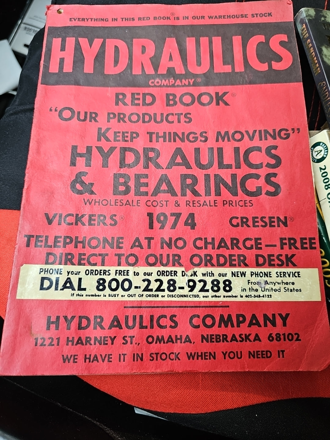 Vintage 1974 Hydraulics Company Red Book Catalog Vickers Gresen Sundstrand