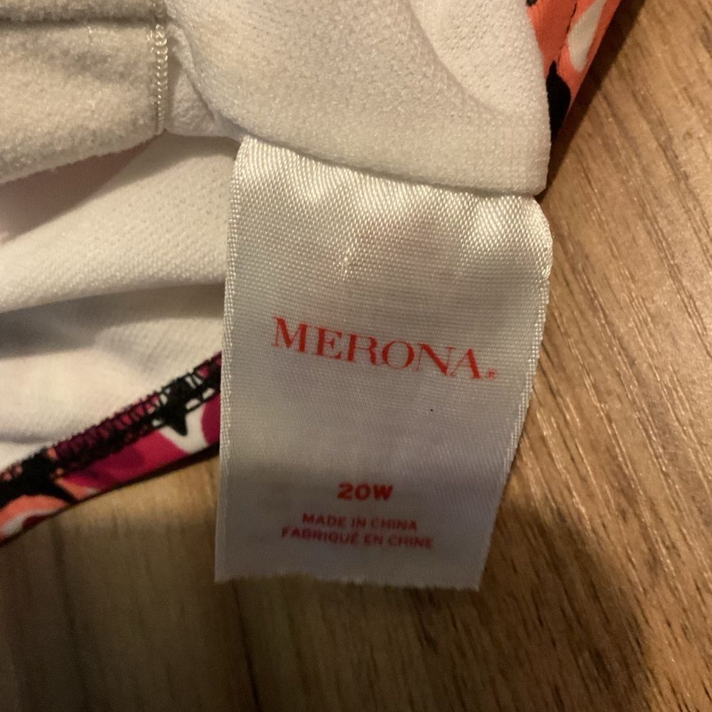 Merona Tankini Swimsuit Top Pink Multicolor
