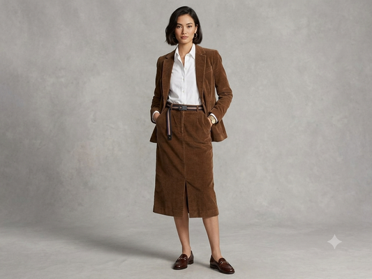 Vintage John Meyer 60s/70s Corduroy Mod Set (Jacket & Skirt):