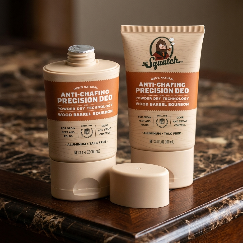 Lot of 2 Dr. Squatch Anti-Chafing Precision Deo Wood Barrel Bourbon 3.4 oz New