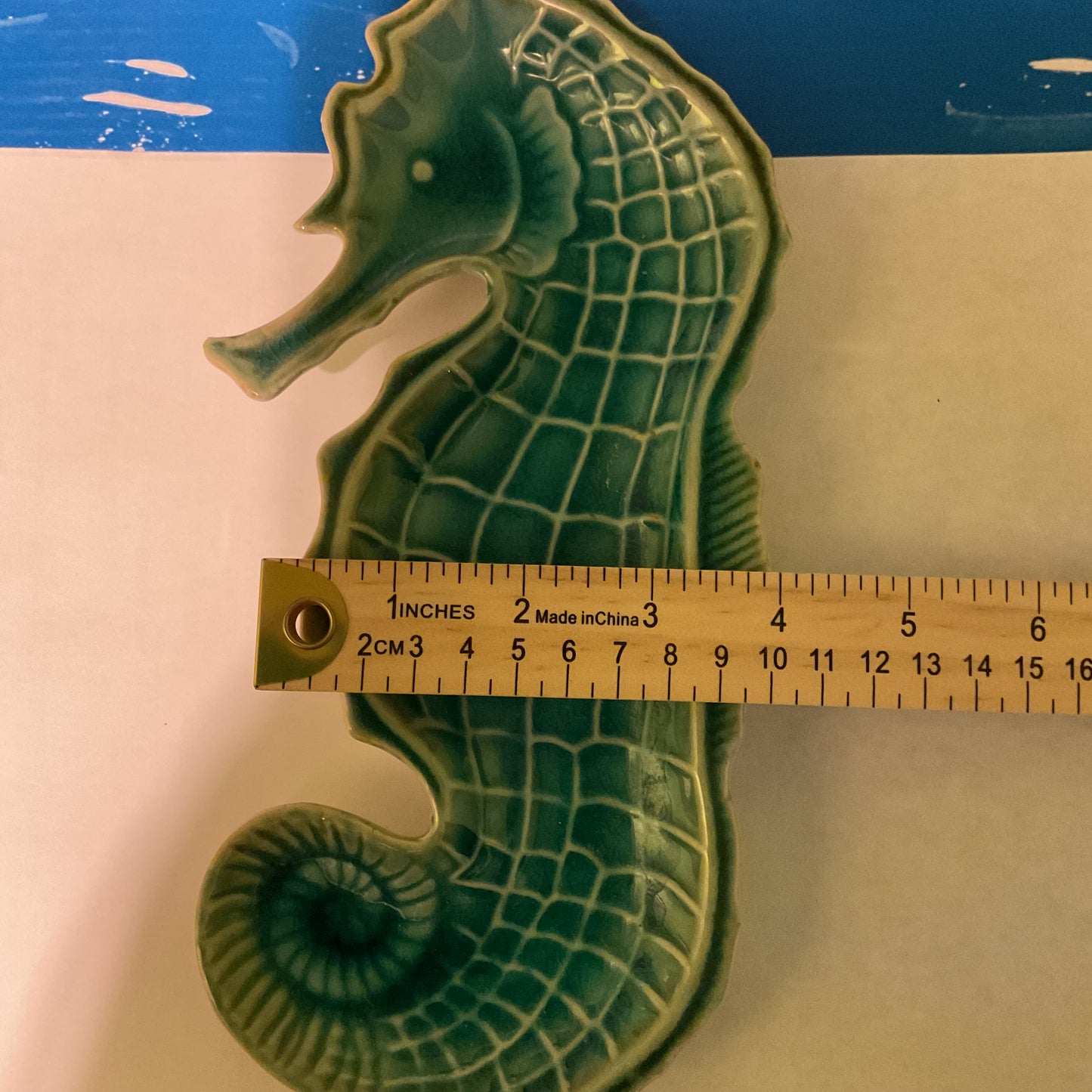 Turquoise Seahorse Dish – Ceramic