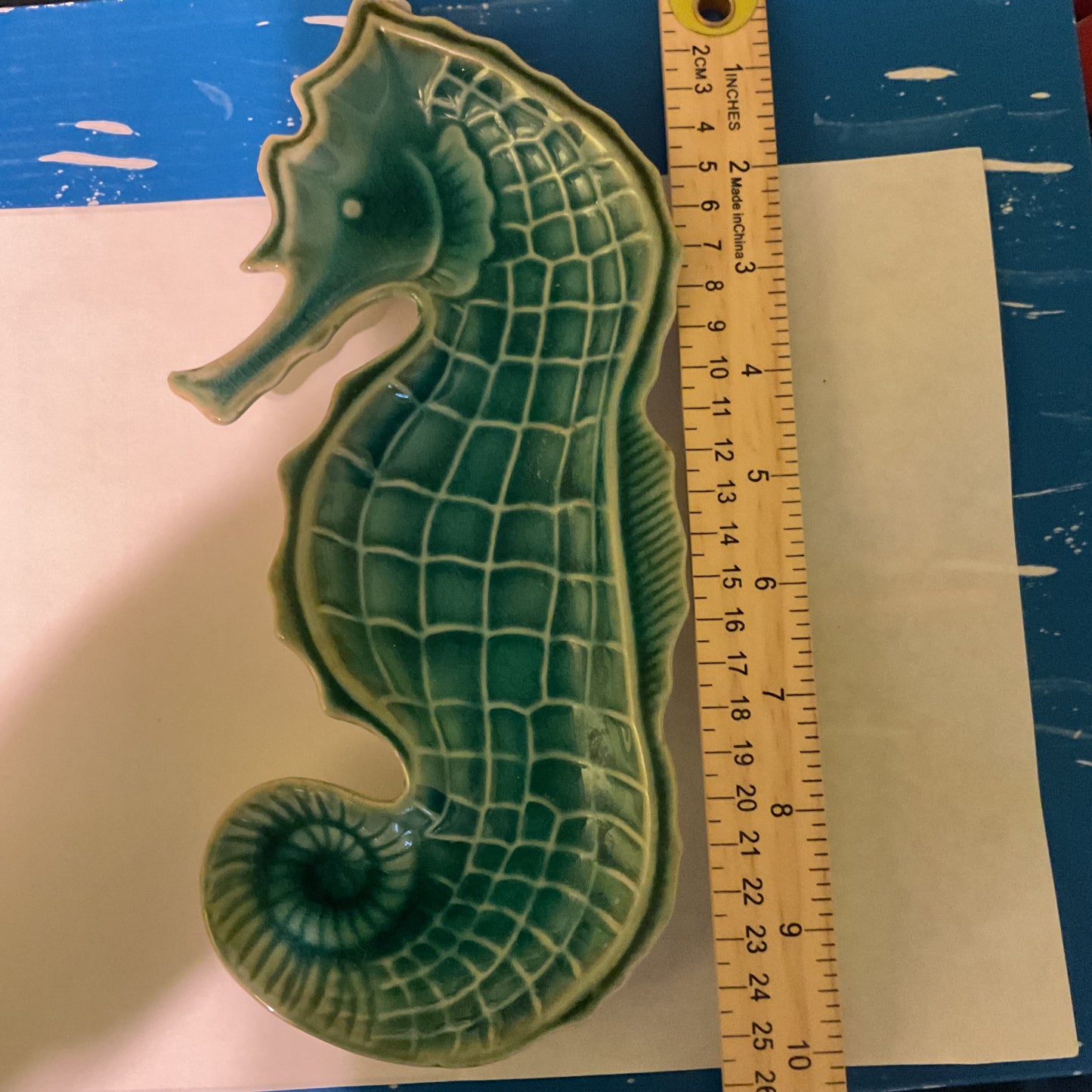 Turquoise Seahorse Dish – Ceramic