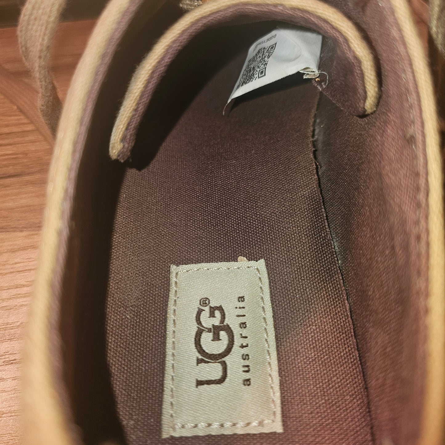 UGG Australia Men's Colton Canvas Leather Sneakers Tan Brown 1004234 Size 9