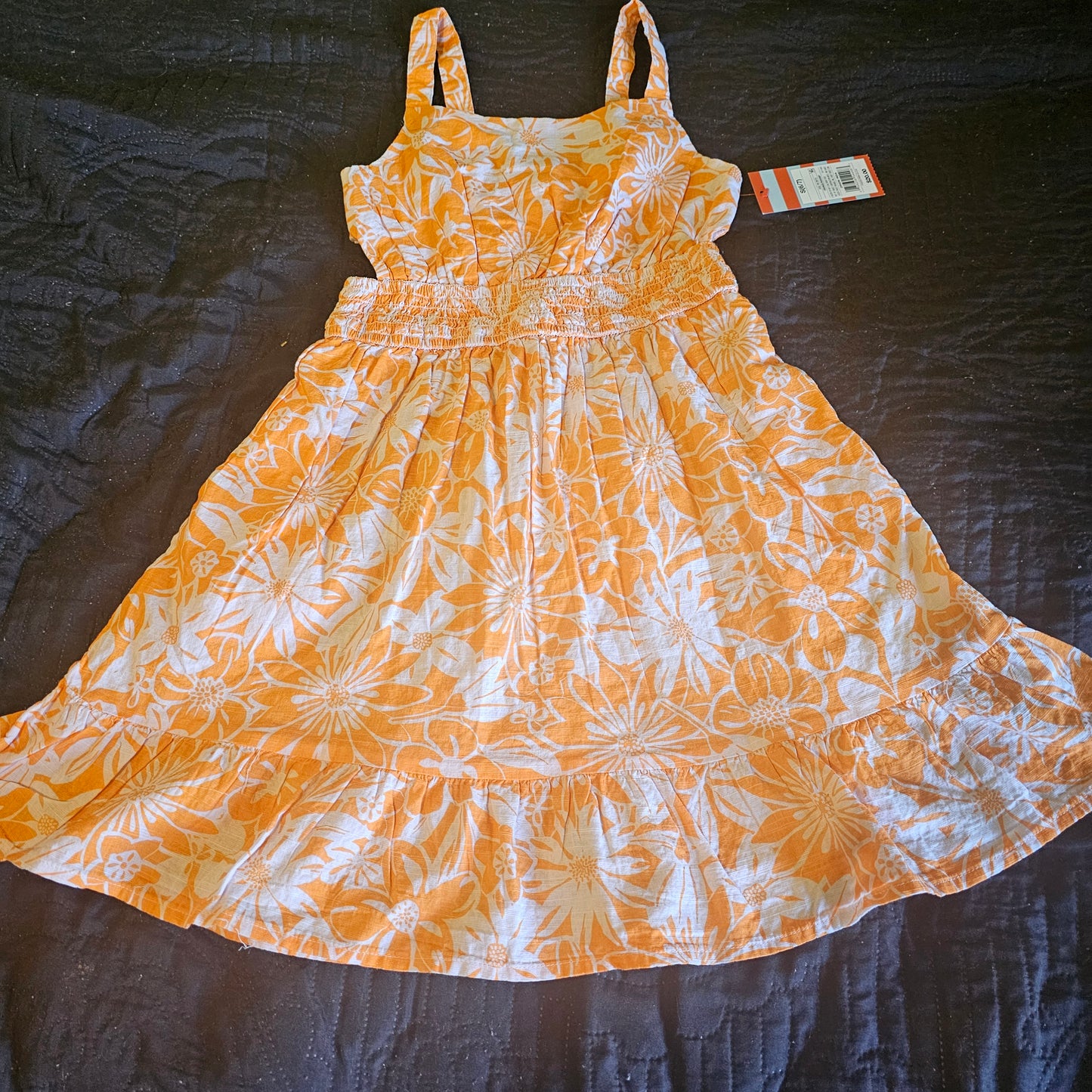 Toddler Girls' Orange Floral Tank Dress - Cat & Jack™ Orange