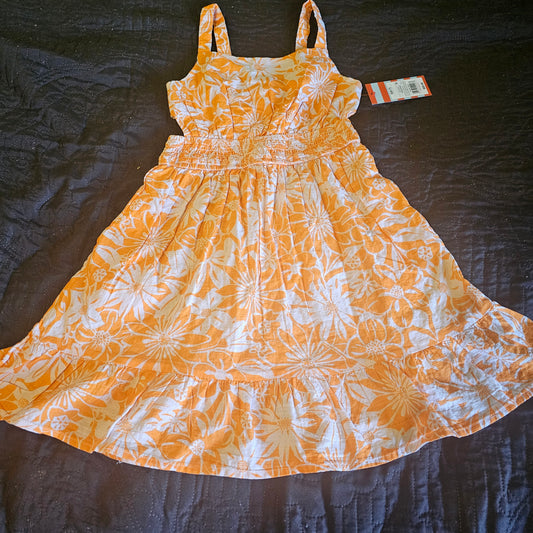 Toddler Girls' Orange Floral Tank Dress - Cat & Jack™ Orange