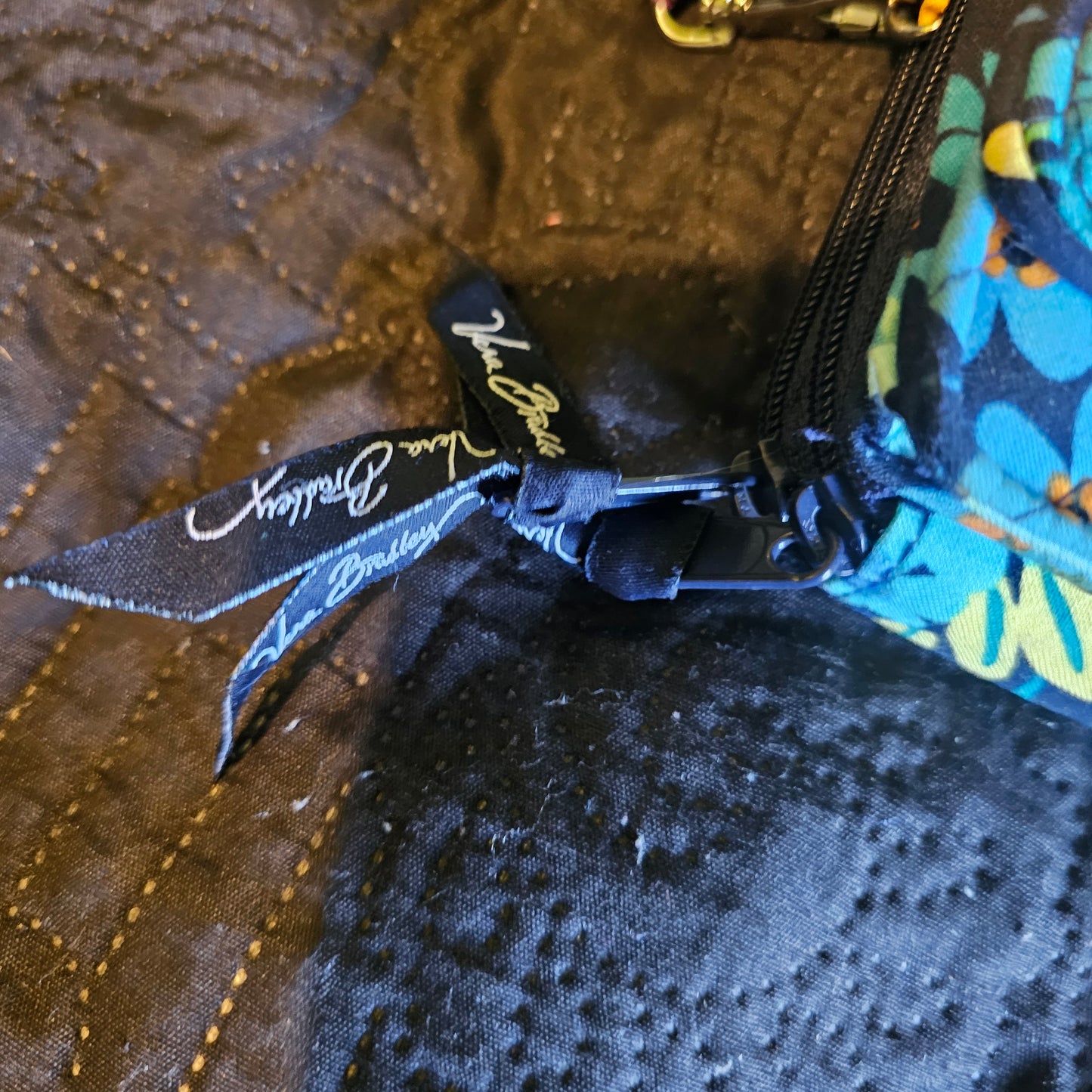 Vera Bradley Quilted Floral Crossbody Wallet (Adjustable Strap)