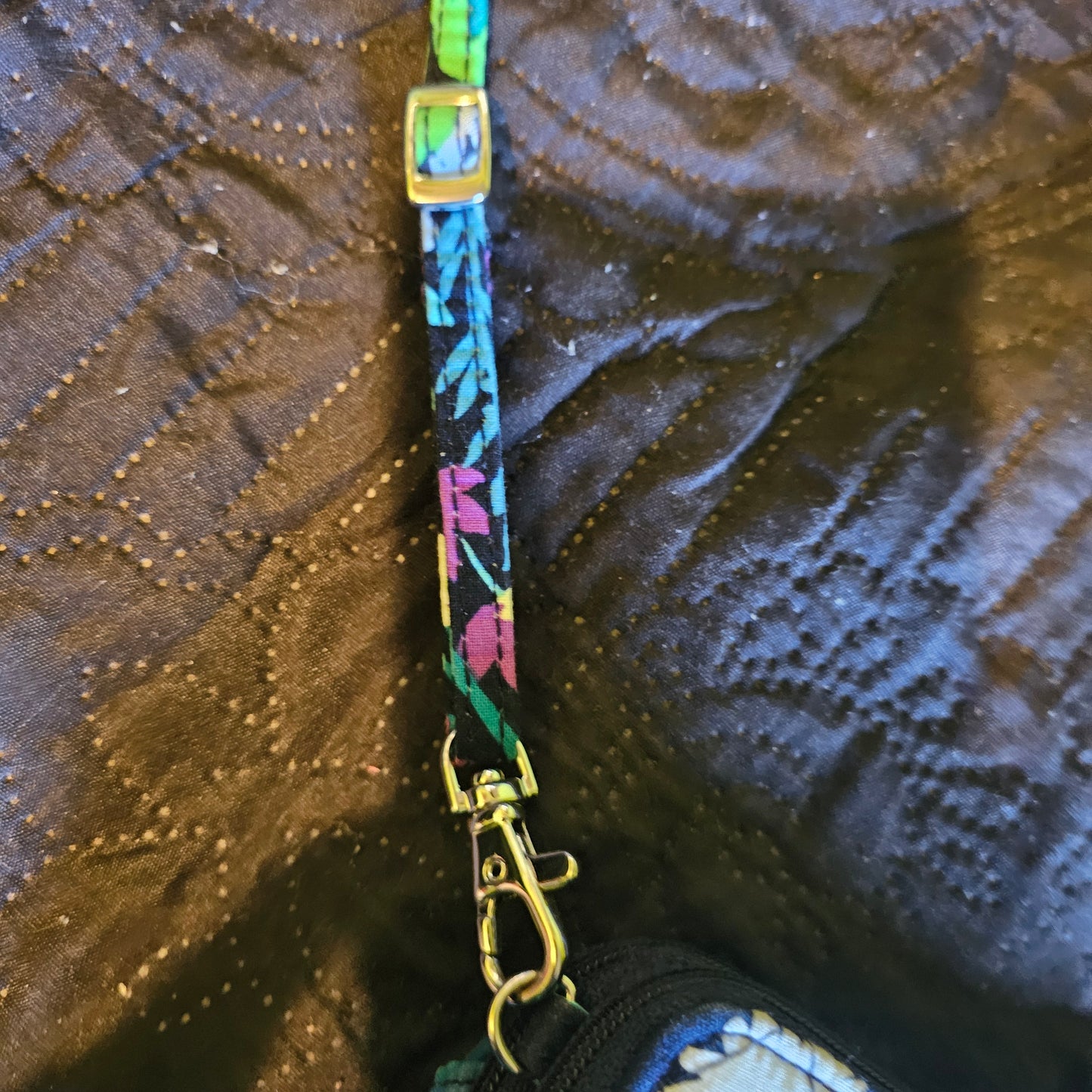 Vera Bradley Quilted Floral Crossbody Wallet (Adjustable Strap)