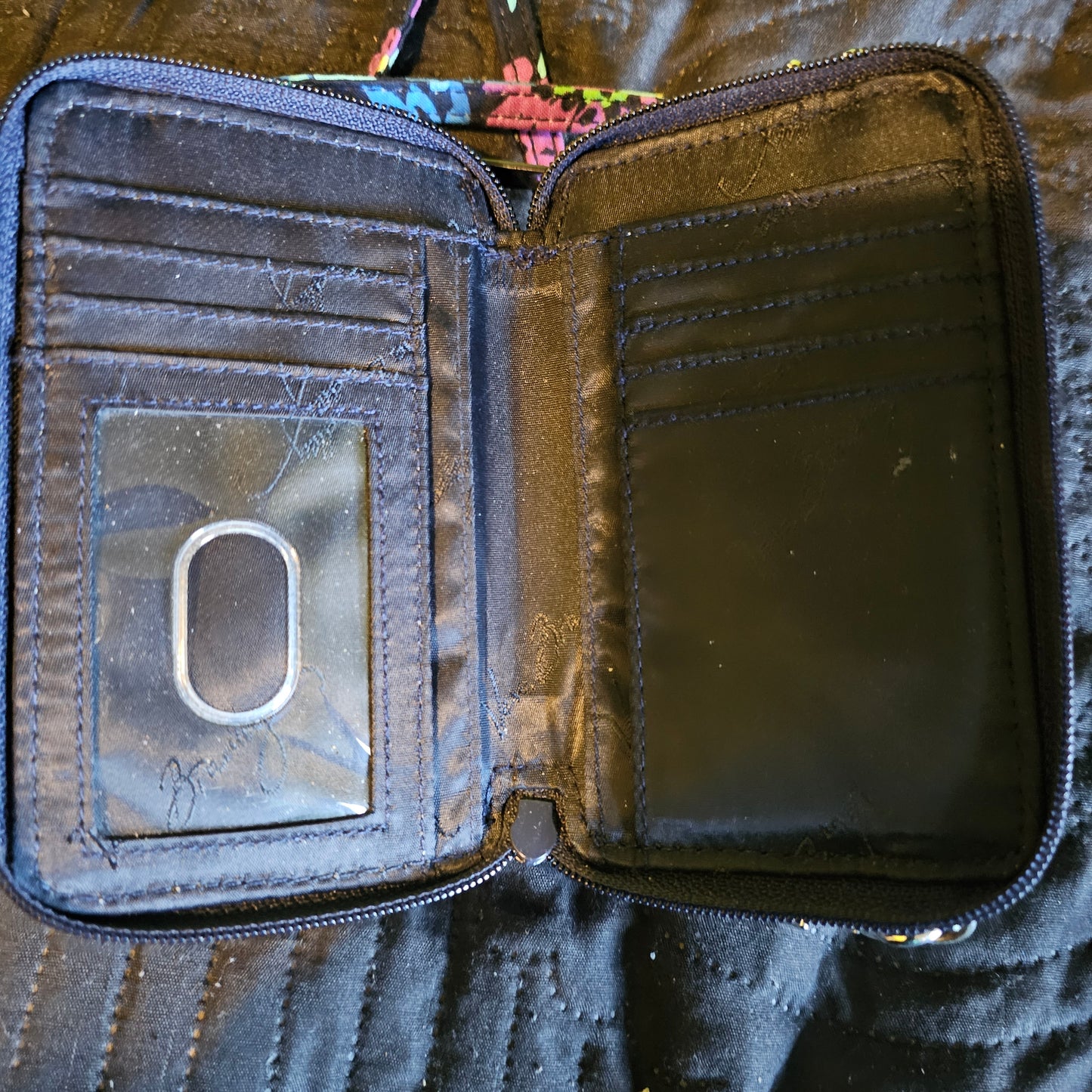 Vera Bradley Quilted Floral Crossbody Wallet (Adjustable Strap)