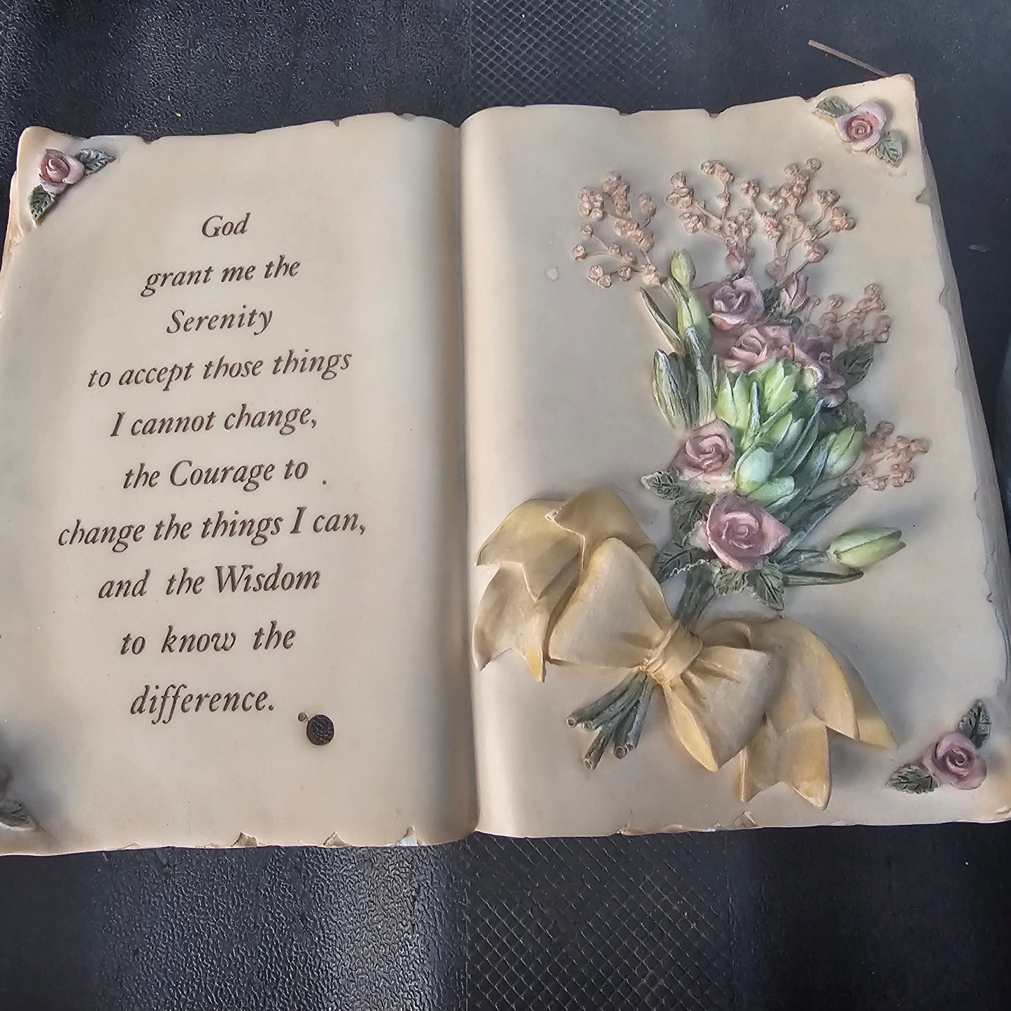 Serenity Prayer Decorative Plaque – Ave Maria (Non-Working Music Box)