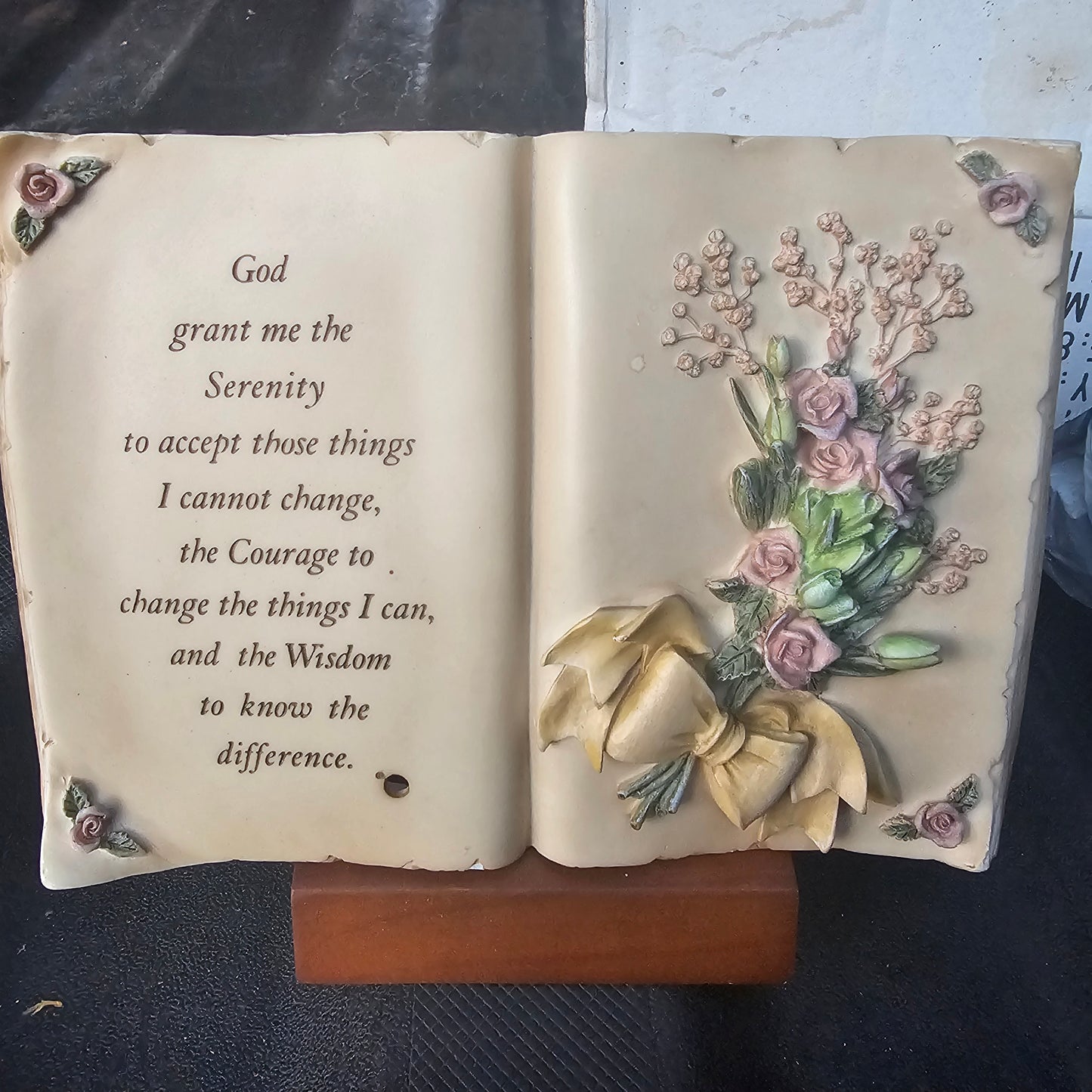Serenity Prayer Decorative Plaque – Ave Maria (Non-Working Music Box)