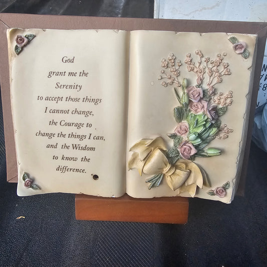 Serenity Prayer Decorative Plaque – Ave Maria (Non-Working Music Box)