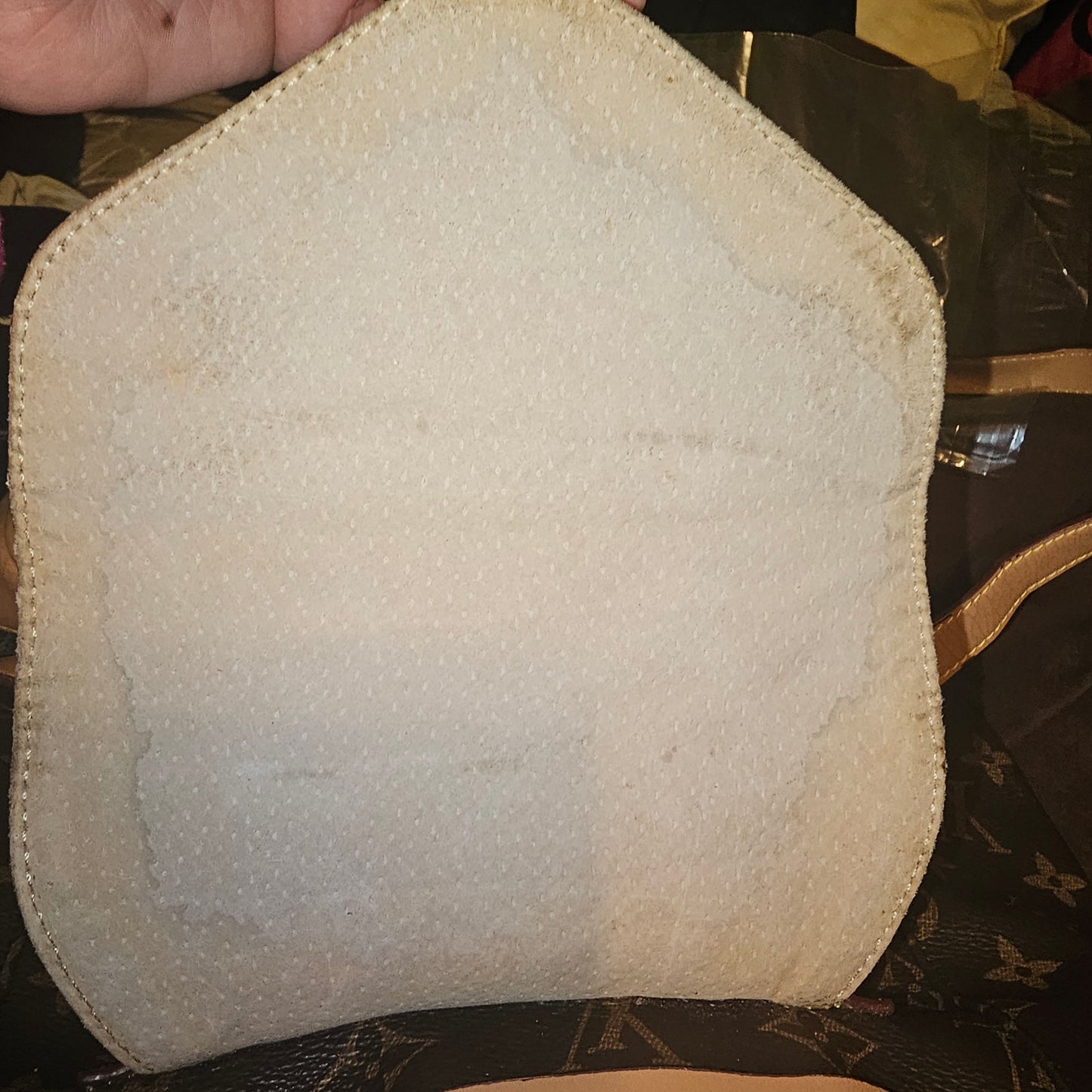 Brown Monogram Drawstring Backpack with Front Zip Pocket