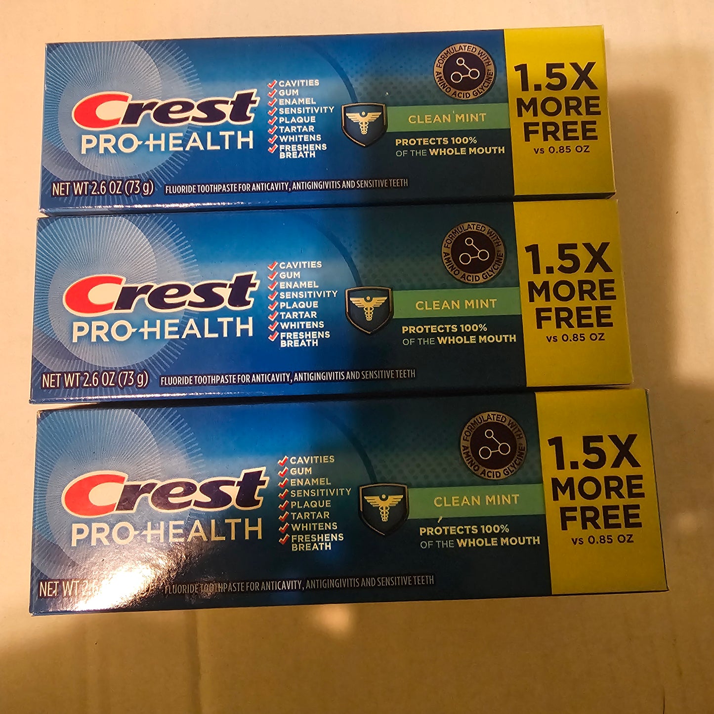 Crest Pro-Health Clean Mint Toothpaste 2.6 oz – Bundle of 3