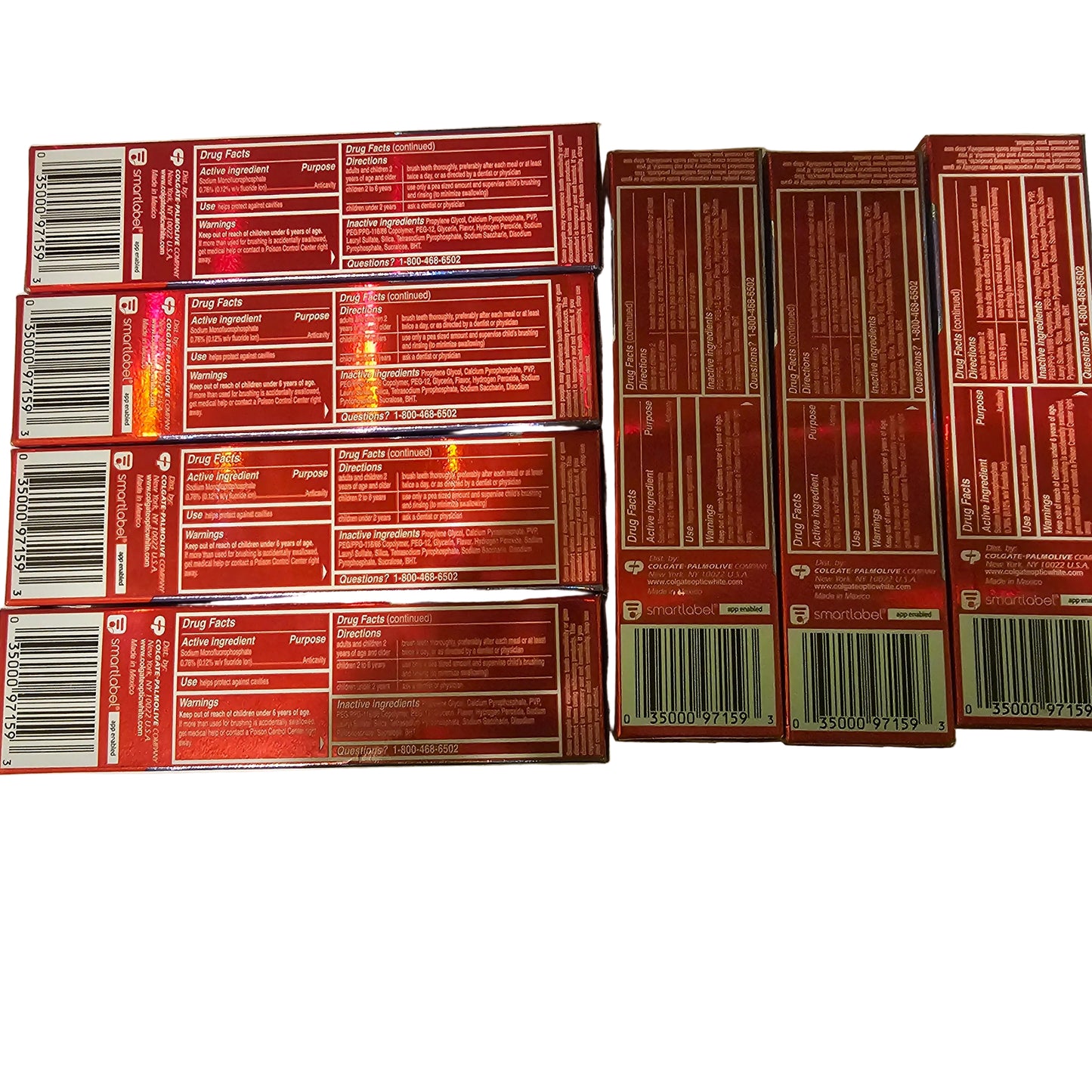 Colgate Optic White Advanced Toothpaste 3.2 oz – Bundle of 7 (Icy Fresh)