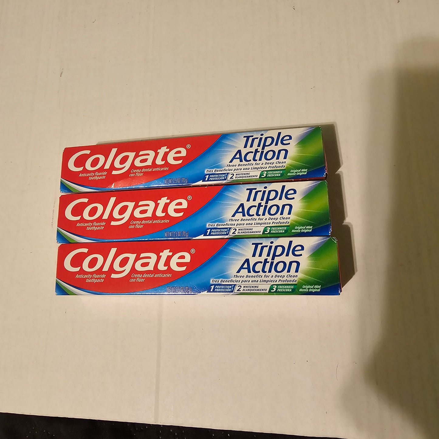 Colgate Optic White Triple Action Toothpaste 2.5 oz (3-Pack)