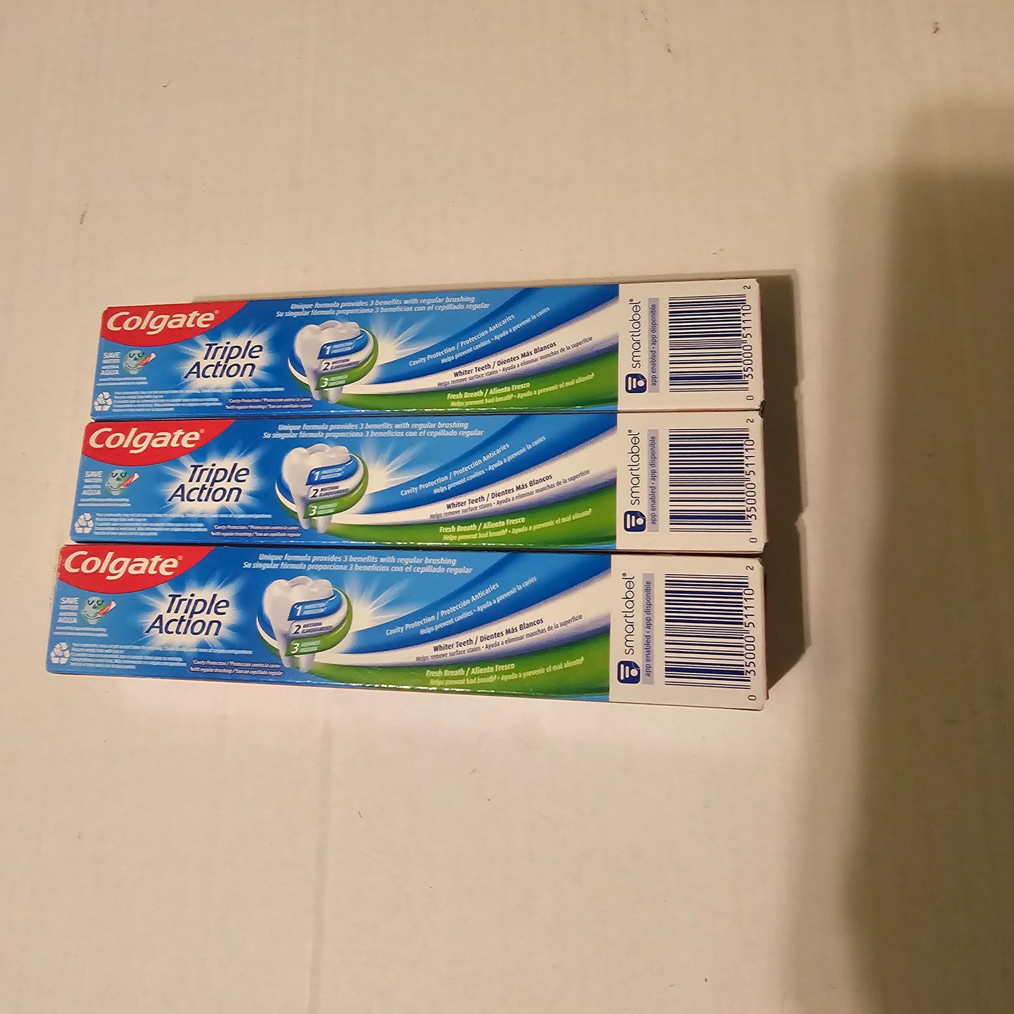 Colgate Optic White Triple Action Toothpaste 2.5 oz (3-Pack)