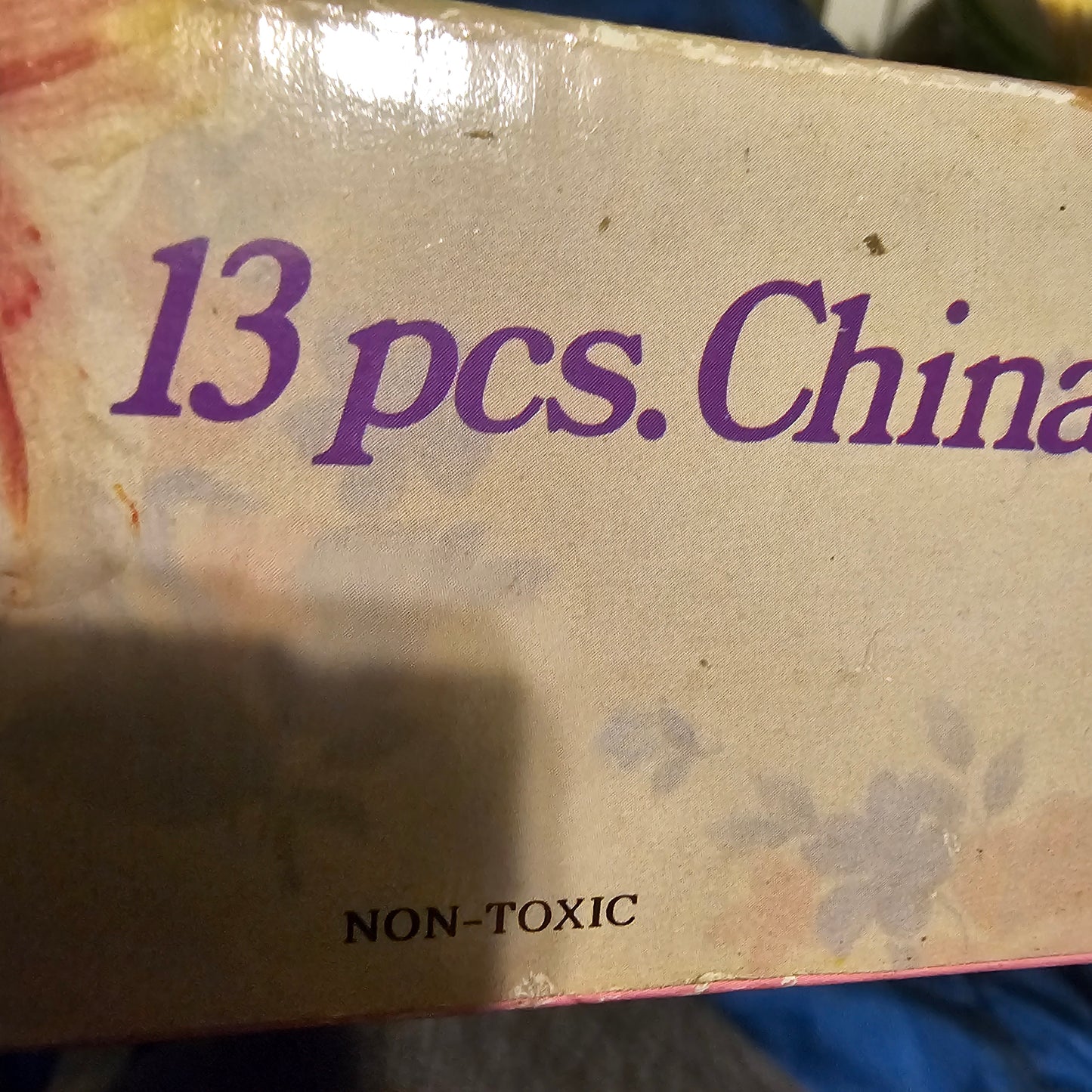 Vintage 13 Piece China Children’s Tea Set in Original Box – Floral Miniature Toy Tea Set