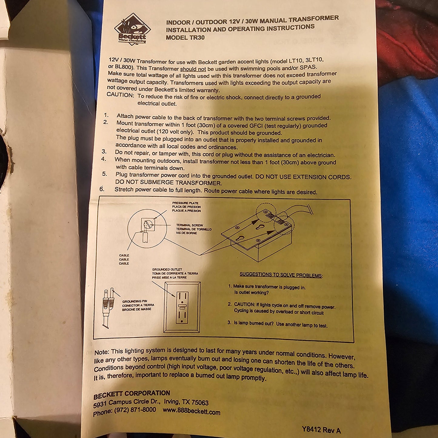 Beckett Garden Accent Lights with 3-Light Set