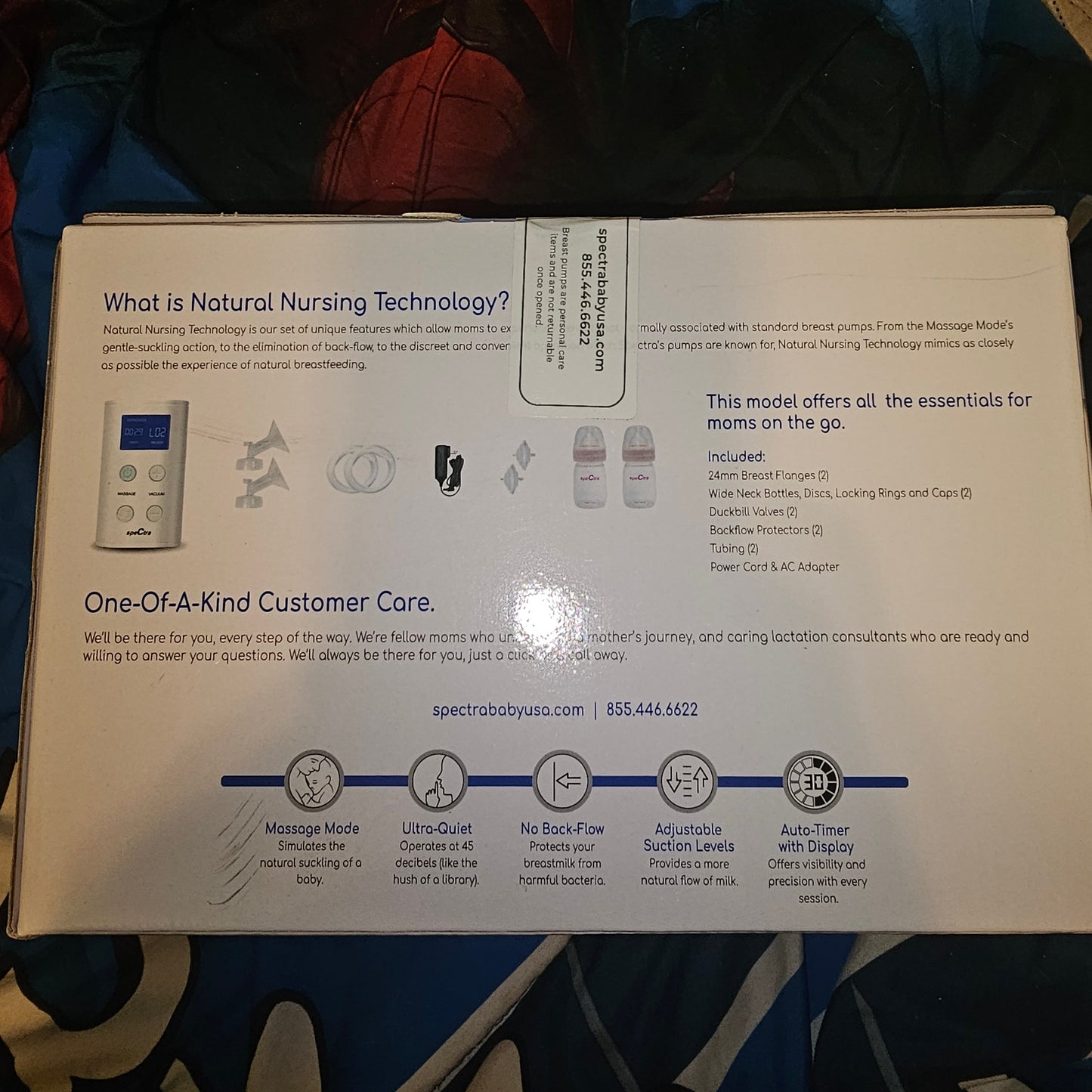 Spectra 9 Plus Portable Rechargeable Electric Breast Pump NEW Factory Sealed