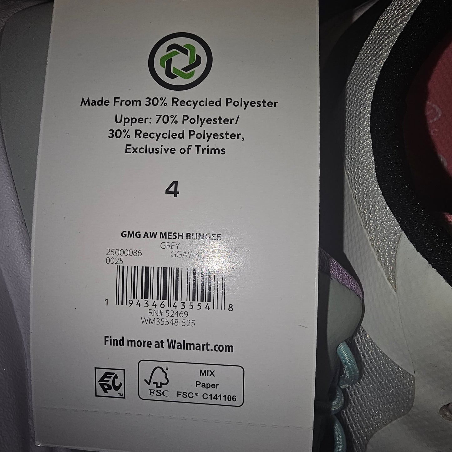 Athletic Works Jogger Sneakers size 4