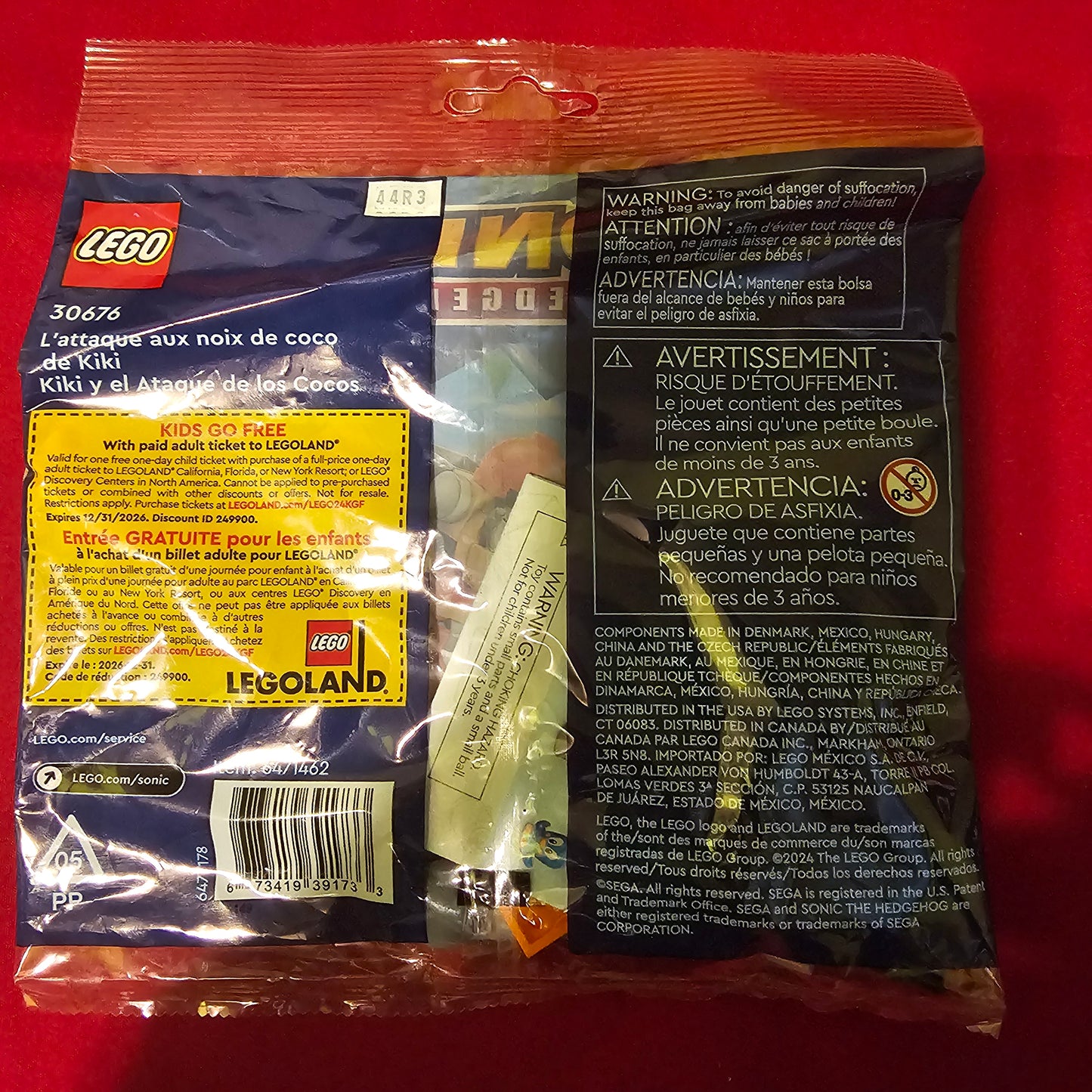 NEW LEGO Sonic the Hedgehog: Kiki's Coconut Attack (30676) Polybag - Sealed