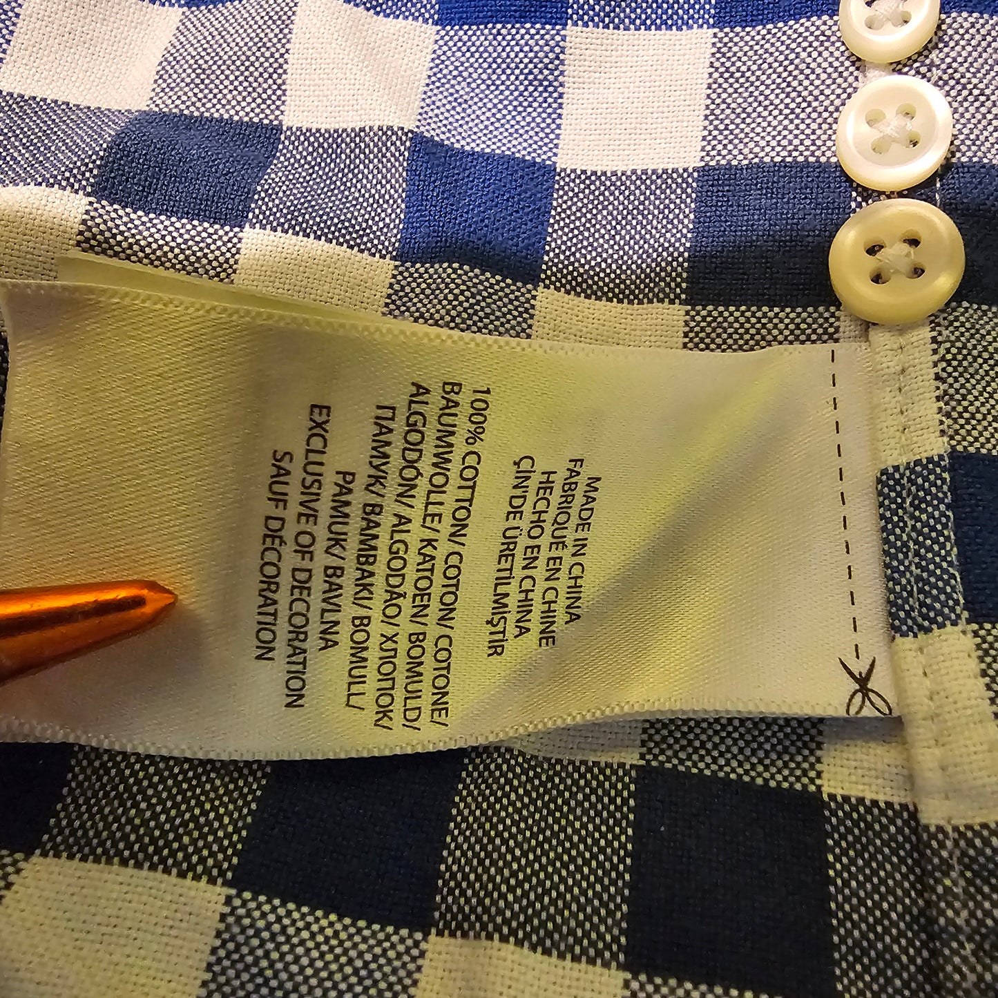 Polo Ralph Lauren Men's XL Gingham Oxford Shirt Blue/White Button Down Pony Logo