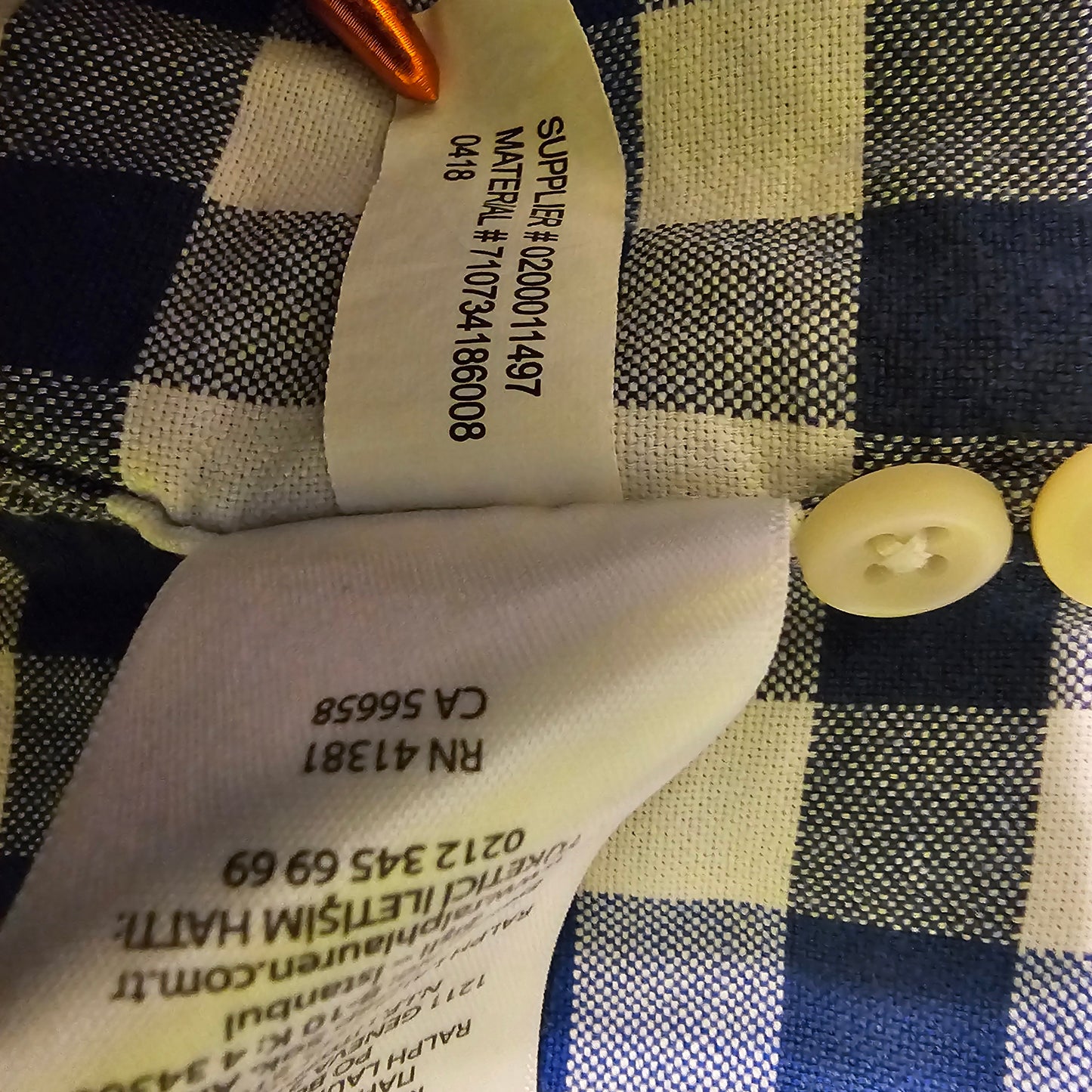 Polo Ralph Lauren Men's XL Gingham Oxford Shirt Blue/White Button Down Pony Logo