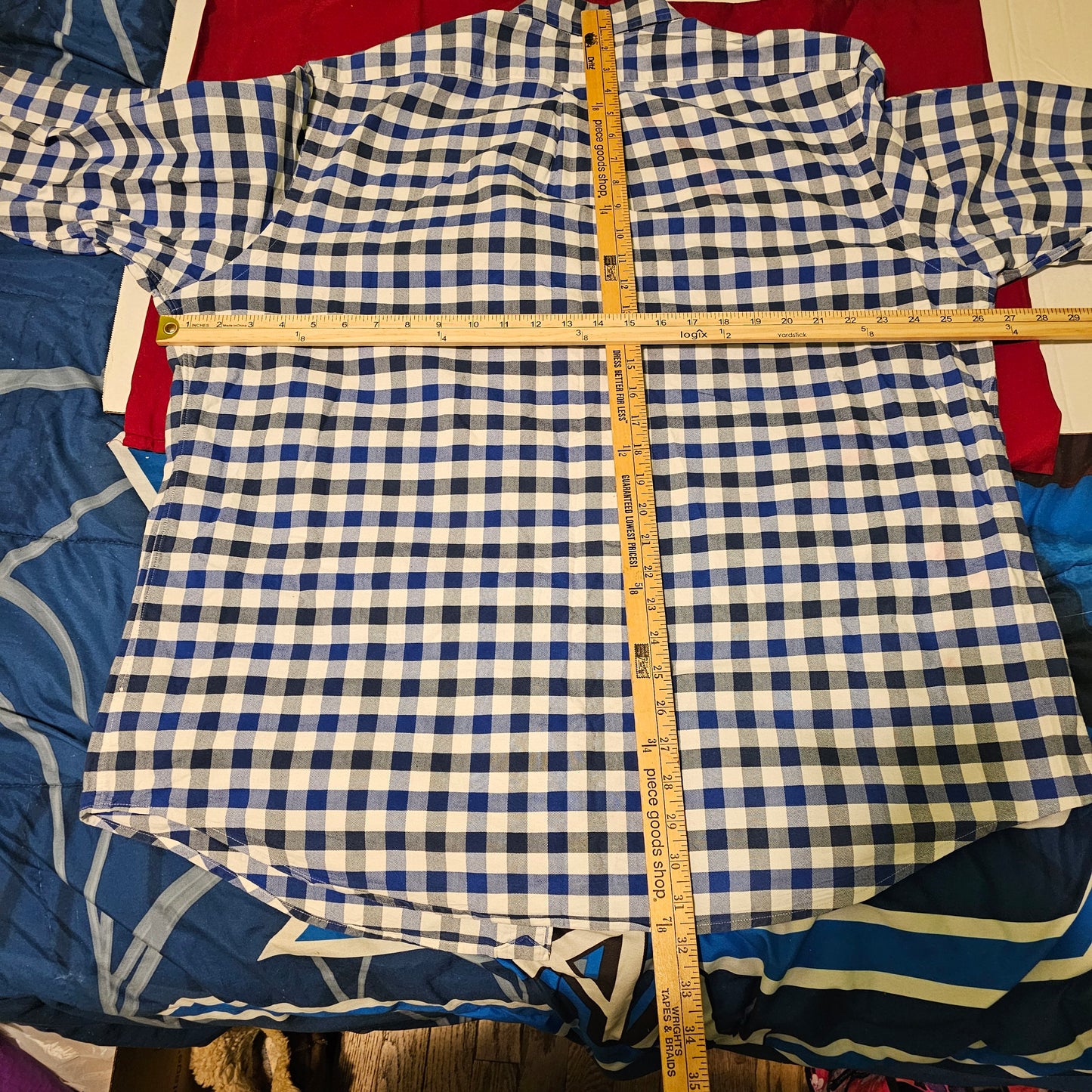 Polo Ralph Lauren Men's XL Gingham Oxford Shirt Blue/White Button Down Pony Logo