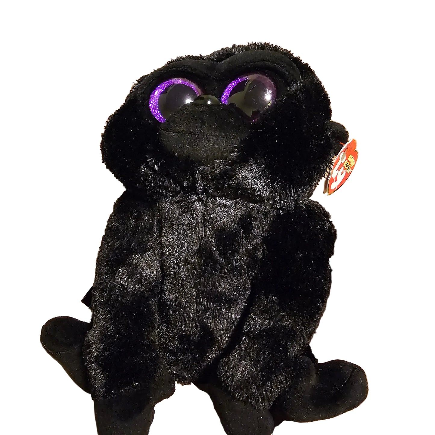 Ty Beanie Boos GEORGE the Gorilla - Purple Sparkle Eyes