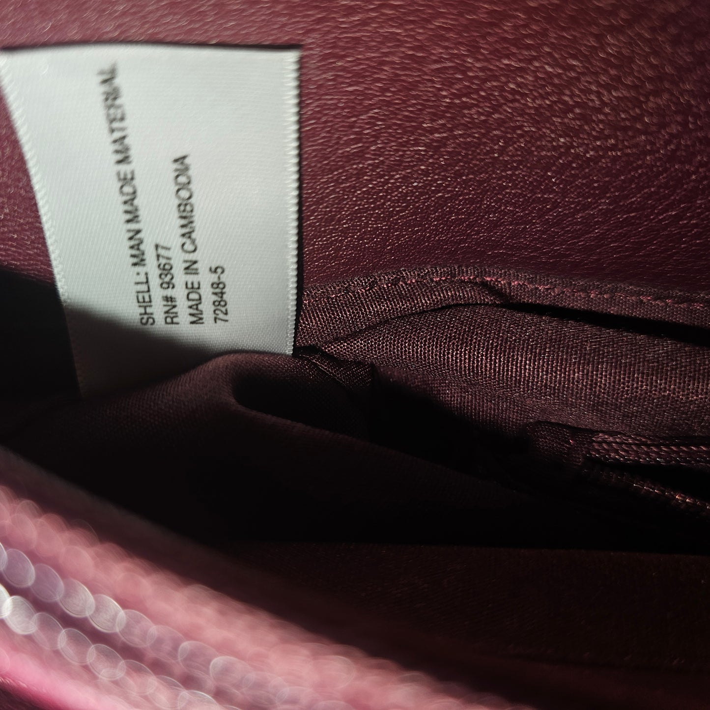 Liz Claiborne Burgundy Pebble Grain Leather Tote Bag Purse Large Shoulder Satchel