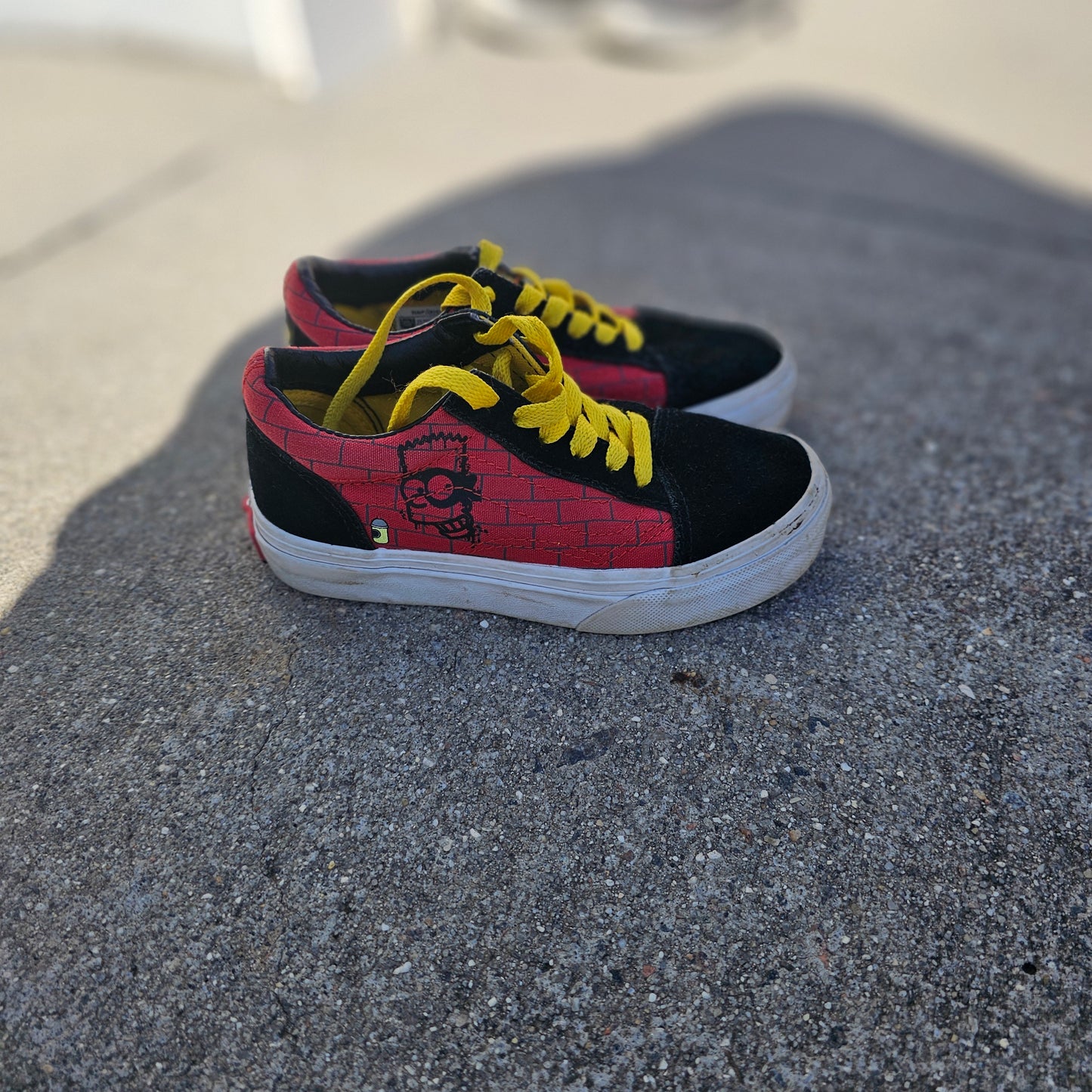 Vans x The Simpsons Old Skool El Barto Kids Size 12 Red/Black 2020 Collab Rare
