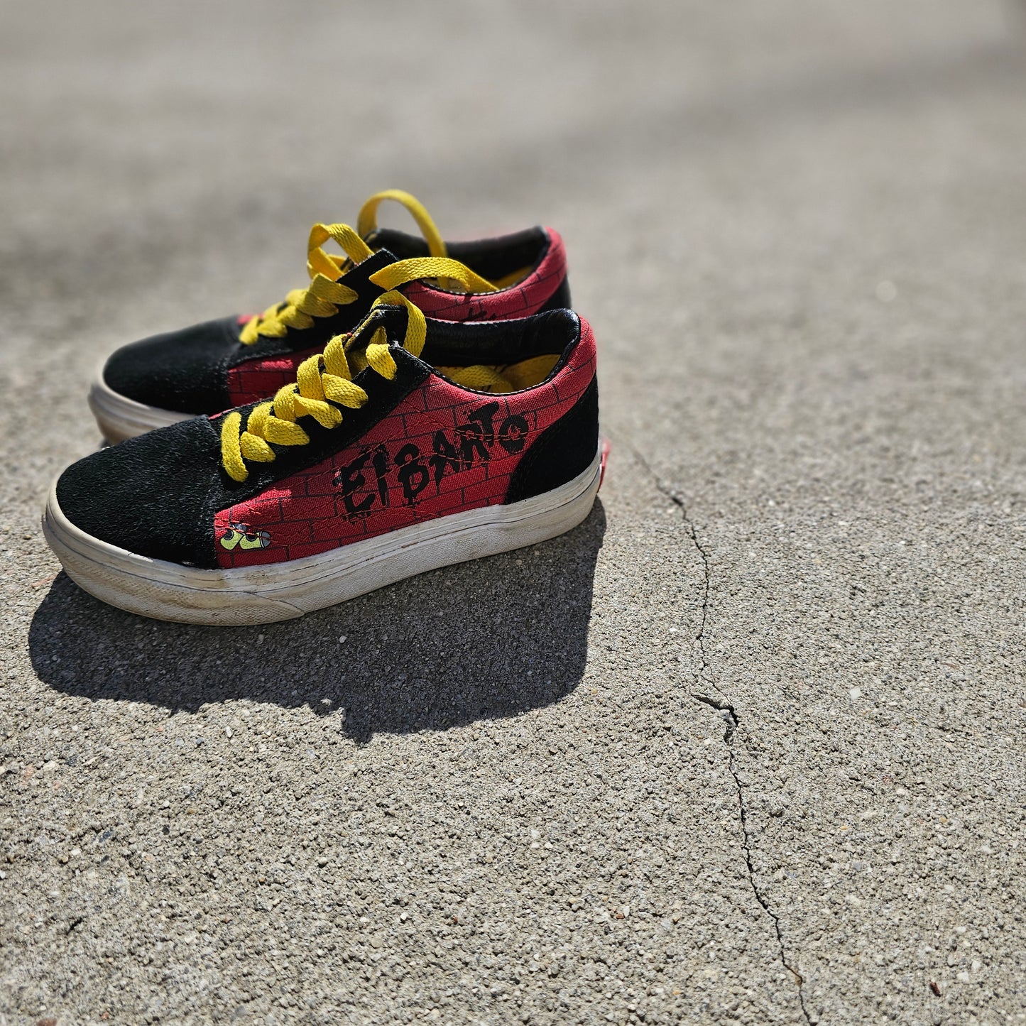 Vans x The Simpsons Old Skool El Barto Kids Size 12 Red/Black 2020 Collab Rare