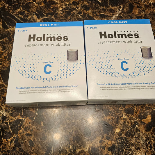 (2-Pack) Holmes Type C Humidifier Replacement Wick Filter HWF65PDQ-U-2 Cool Mist