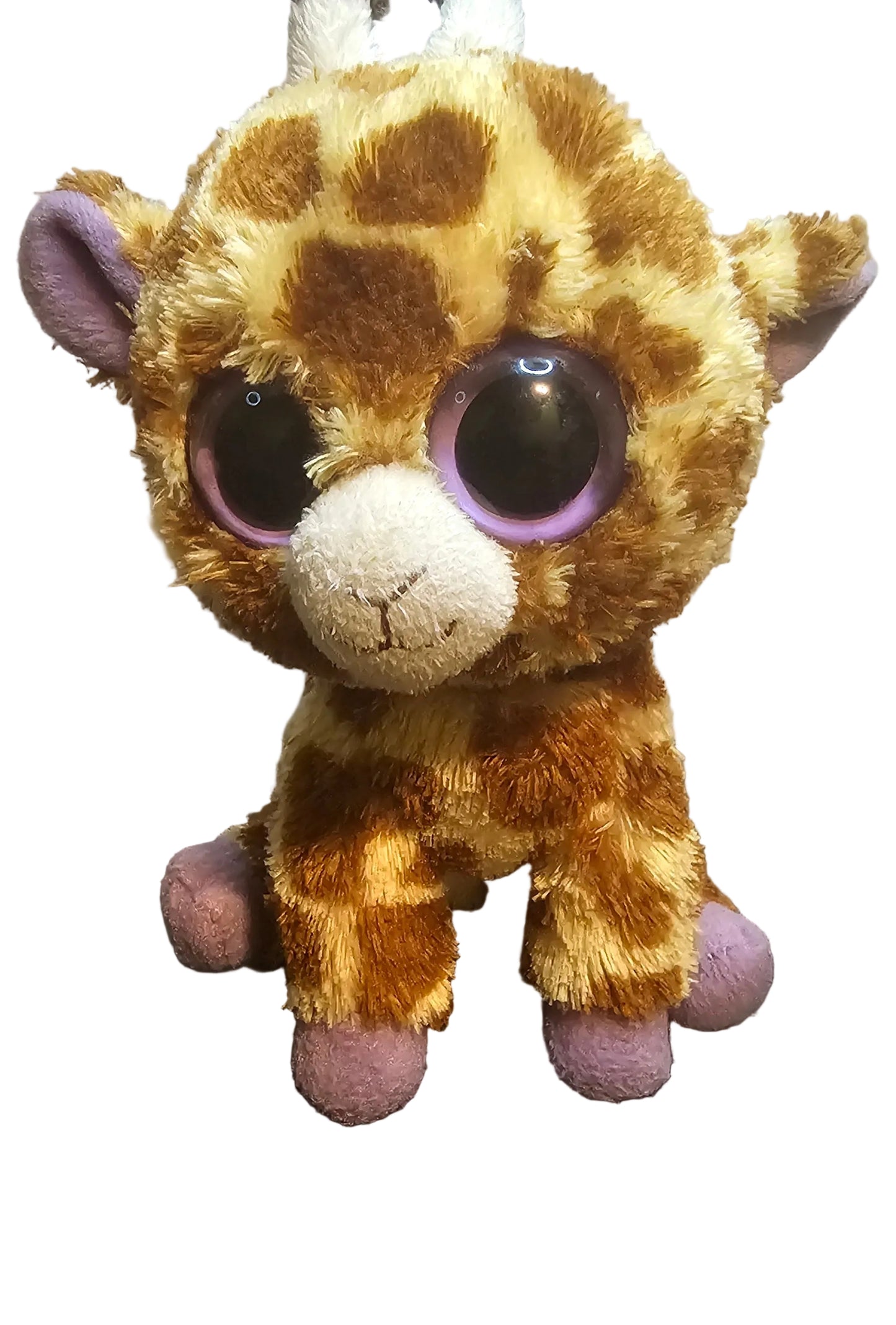 Ty Beanie Boos Safari the Giraffe Plush - 6" Regular Size - Purple Eyes & Hooves