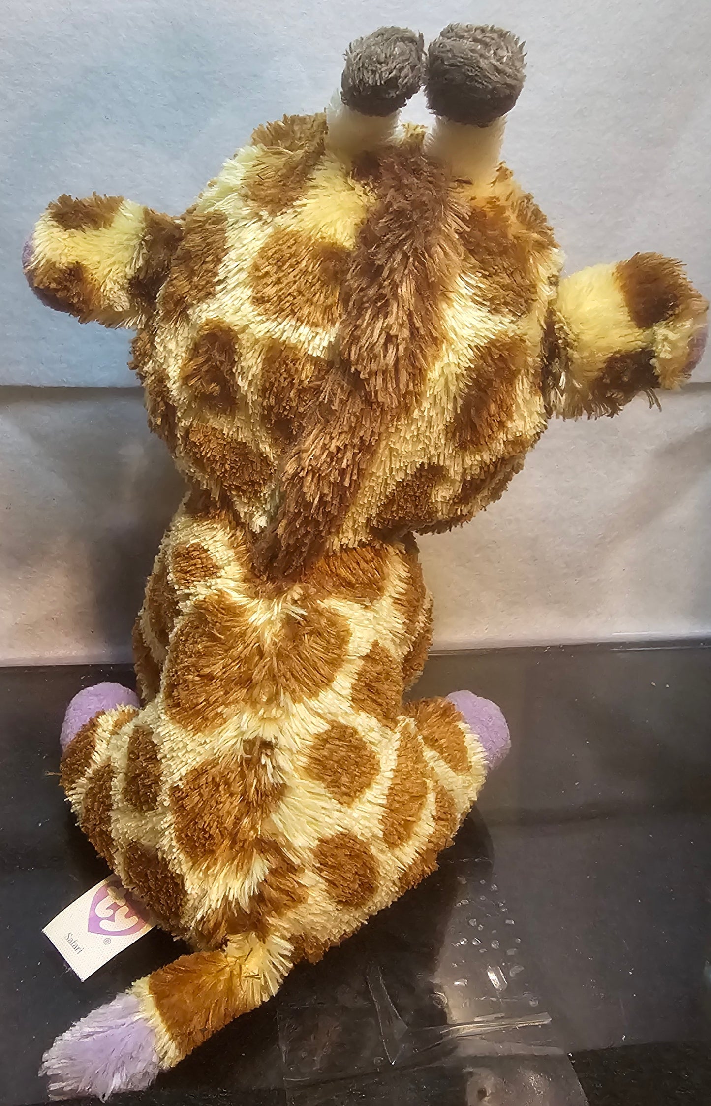 Ty Beanie Boos Safari the Giraffe Plush - 6" Regular Size - Purple Eyes & Hooves