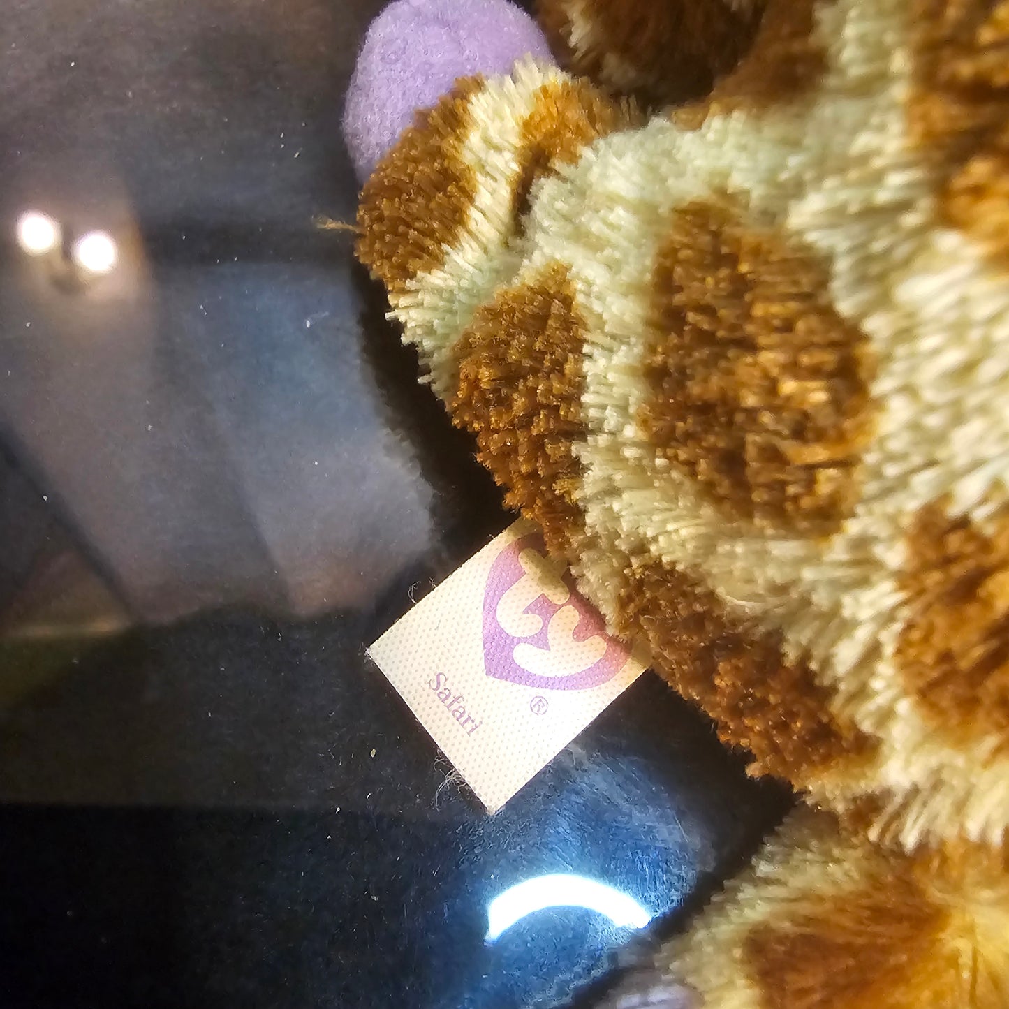 Ty Beanie Boos Safari the Giraffe Plush - 6" Regular Size - Purple Eyes & Hooves
