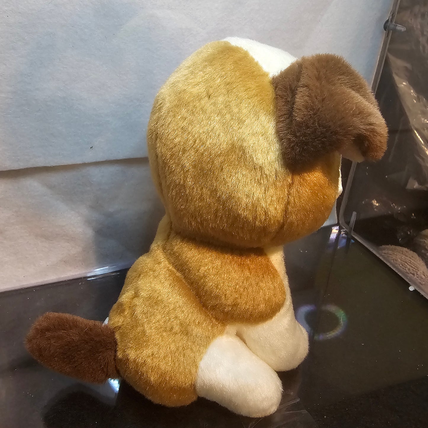 Ty Beanie Boos HUGO the Dog 6" Plush - Brown & White Bulldog Gold Glitter Eyes MWMT