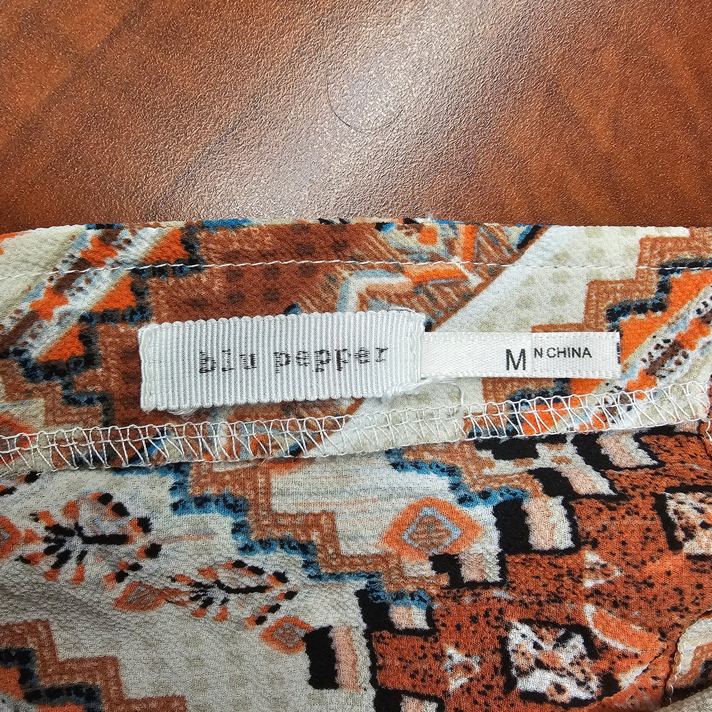 Blu Pepper Geometric Handkerchief Hem Dress size medium