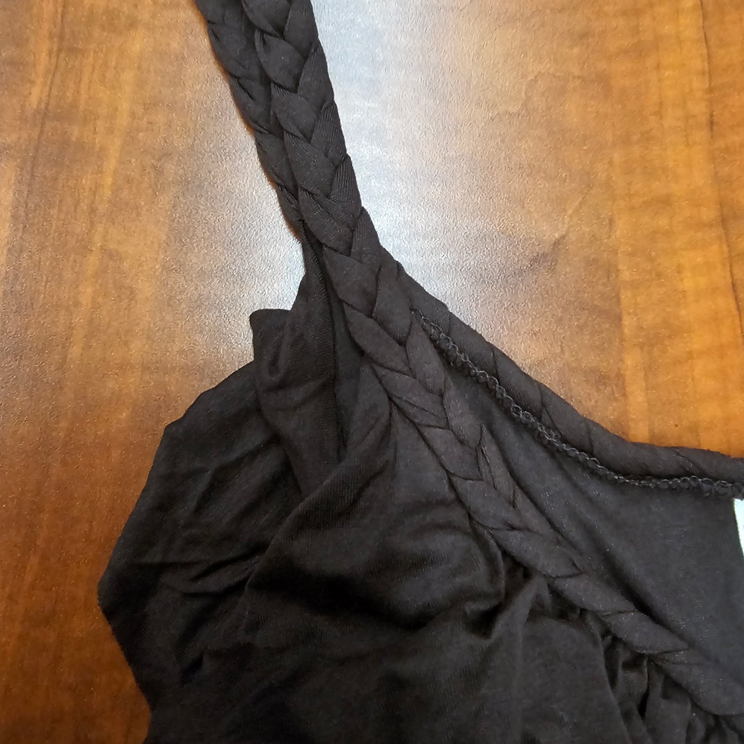 Gilli Ruffle Front Maxi Dress Brown Braided Straps Boho Summer Women's Medium USA